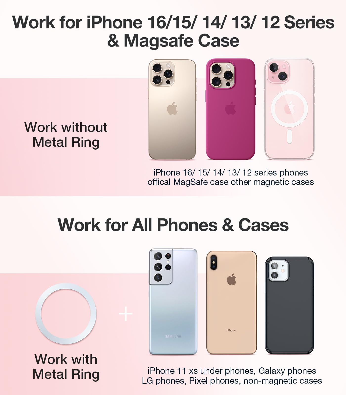 Vicseed For Magsafe Car Mount?Upgraded Strongest Magnet Power? Magnetic Phone Holder For Car Vent 360 Adjustable Magnetic Car Ph