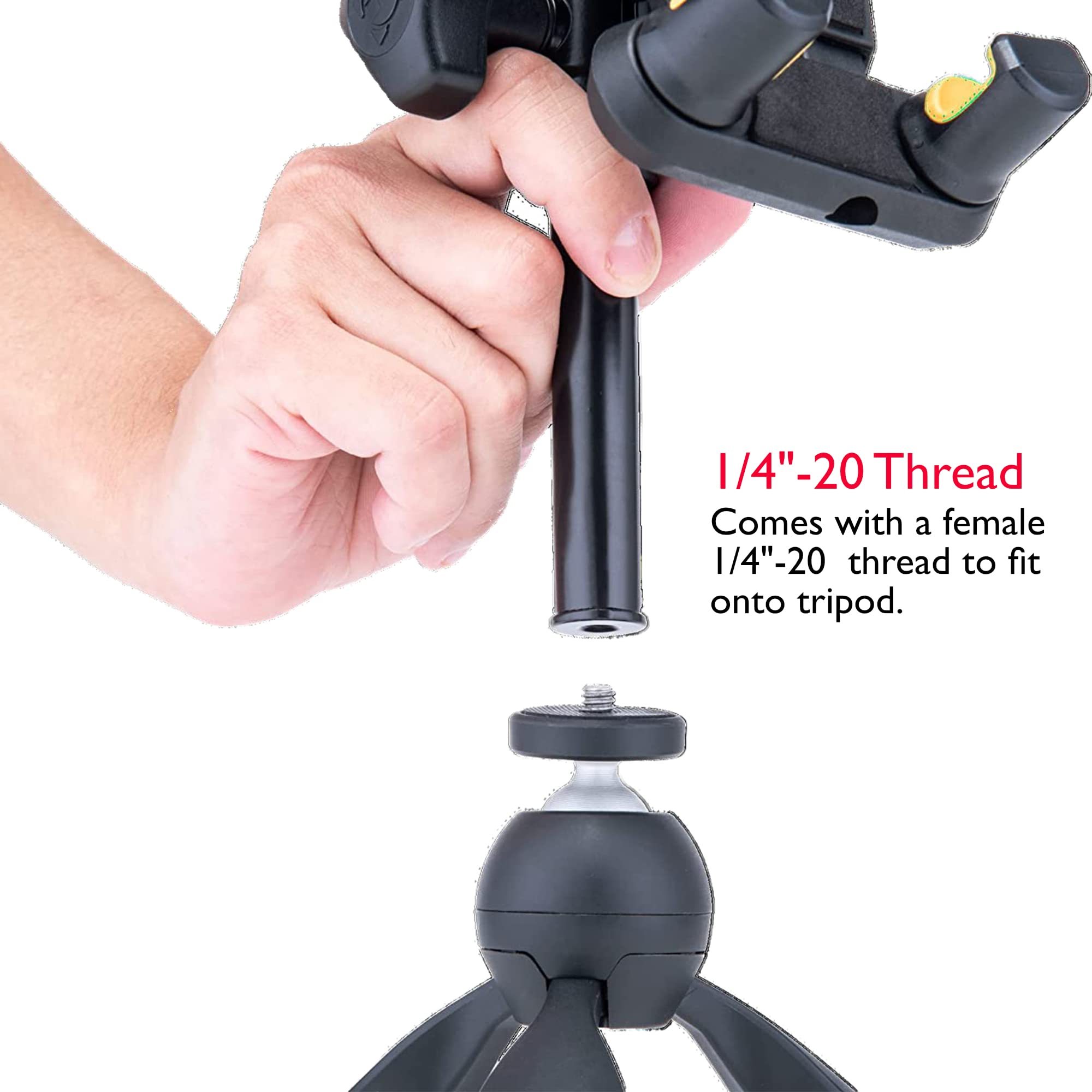 Hercules Dg307B Adaptive Series 2 In 1 Smartphone/ Tablet Holder, 6.1    To 13   , Attaches To Desk, Round & Square Tubes, W/ A