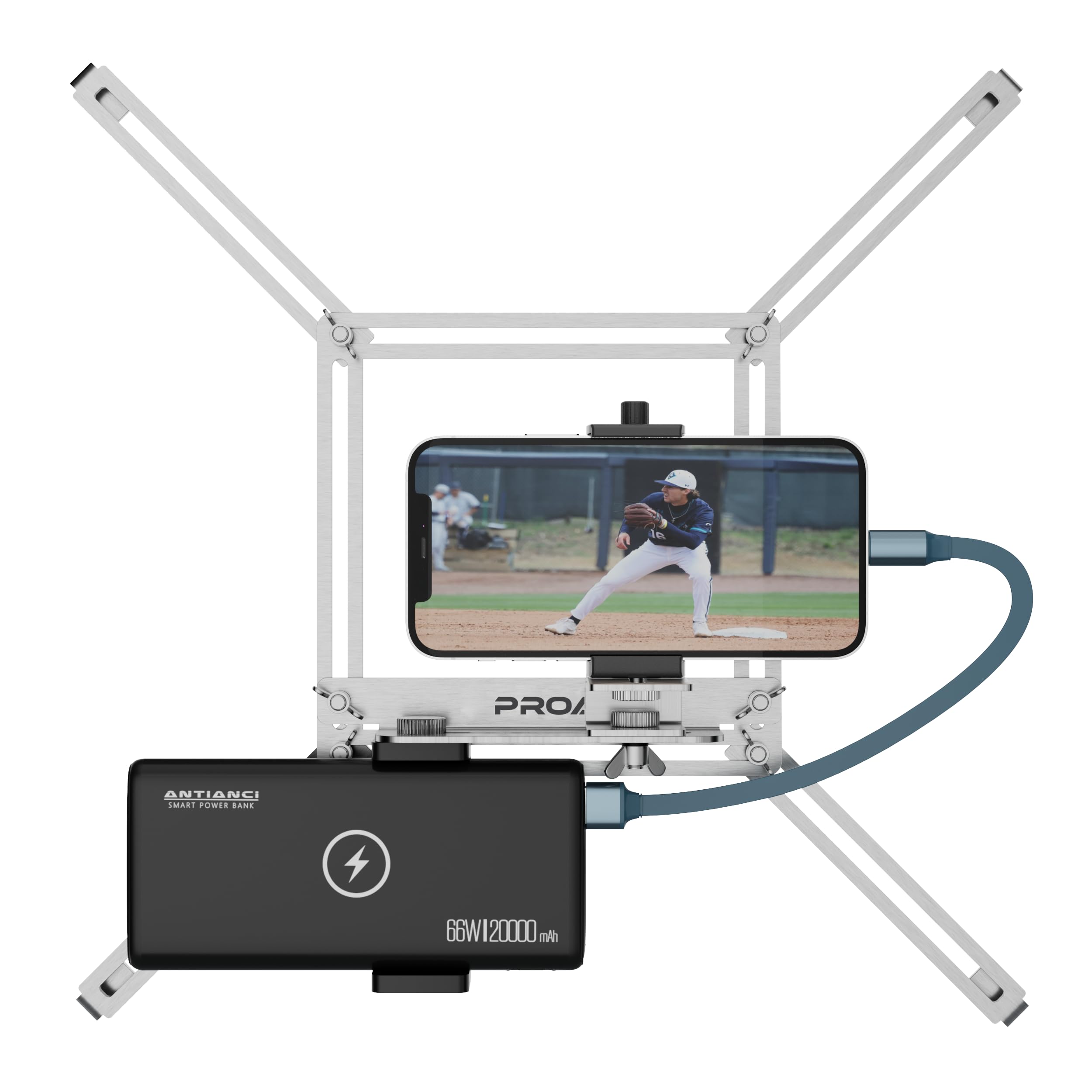 Action Camera Fence Mount Metal Camera Fence Mount For Gopro Iphone, Mevo Start, Phones, To A Chain Link Fence For Recording Bas