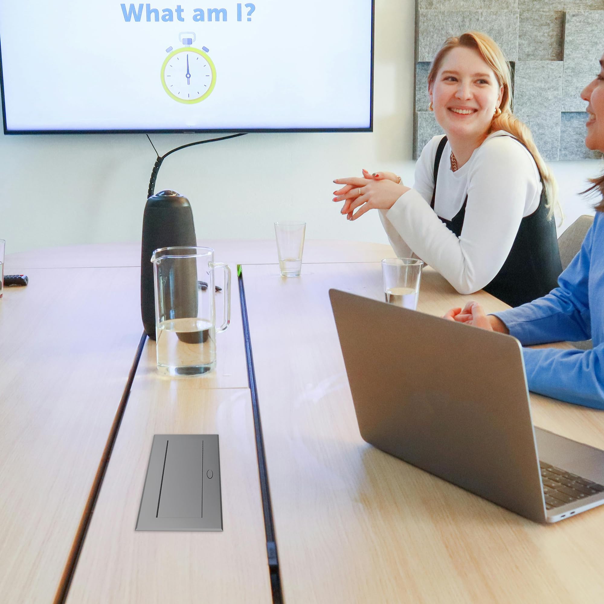 Table Pop Up Power Date Center Connection Box With Outlet Network Hdmi For Conference Desk