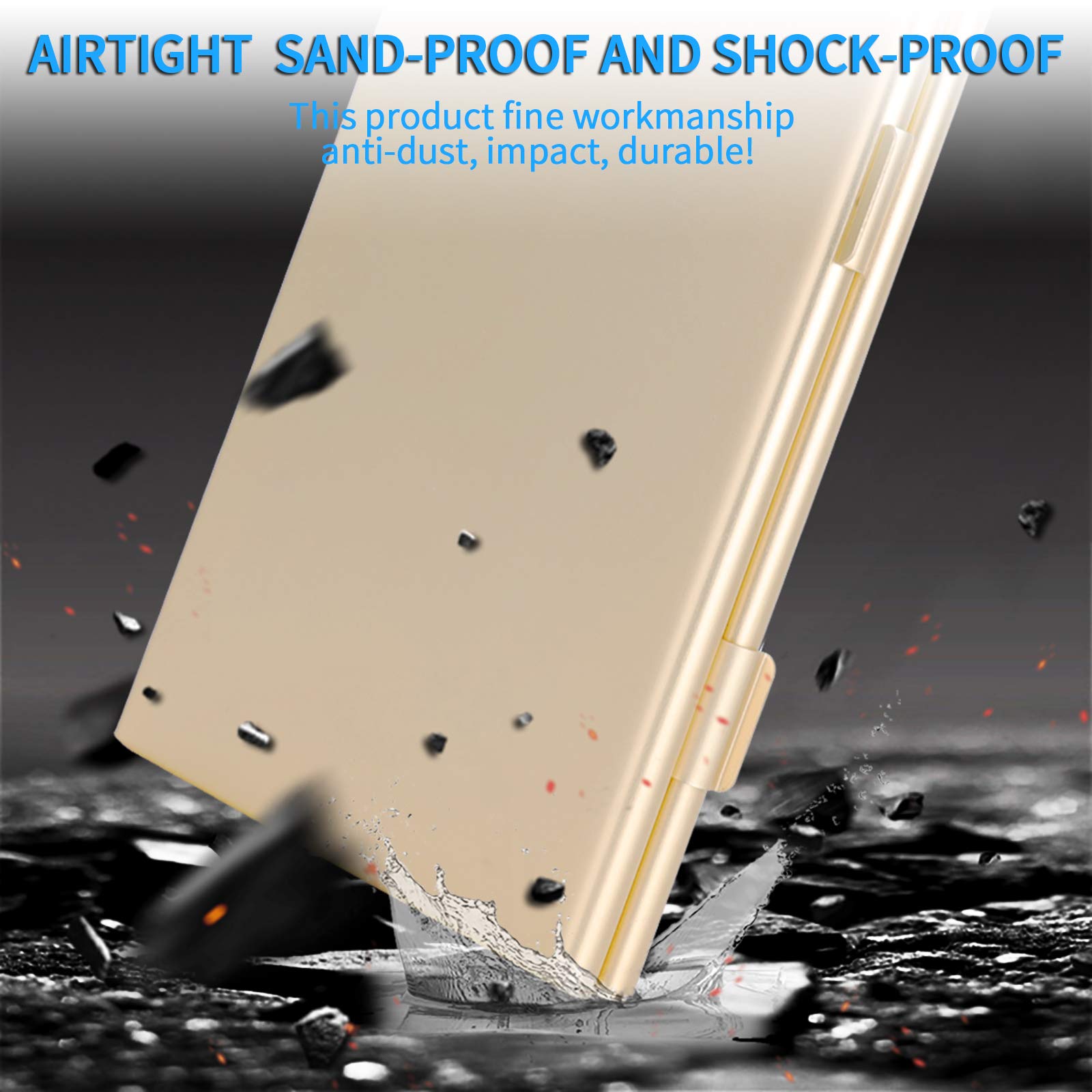 Sd Card Holder, Sd Card Case,Lavili Cf Memory Card Holder Case Aluminum Alloy Hard Shell, Double Layer Capacity For 6Sd Cards An