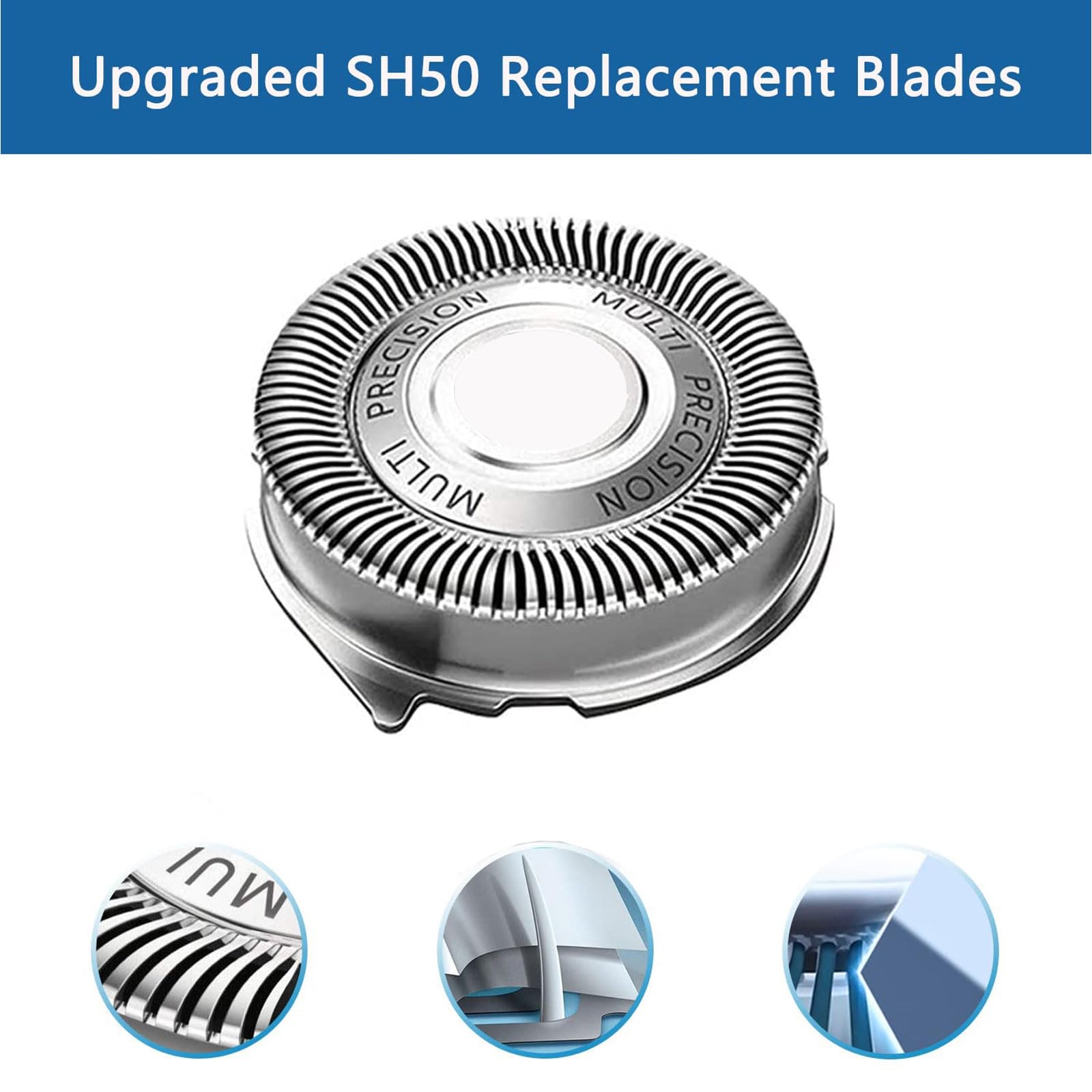 Gleway Sh50/52 Replacement Heads Compatible With Norelco Series 5000 Electric Shavers, New Upgrade Razor Replacement Blades Fit