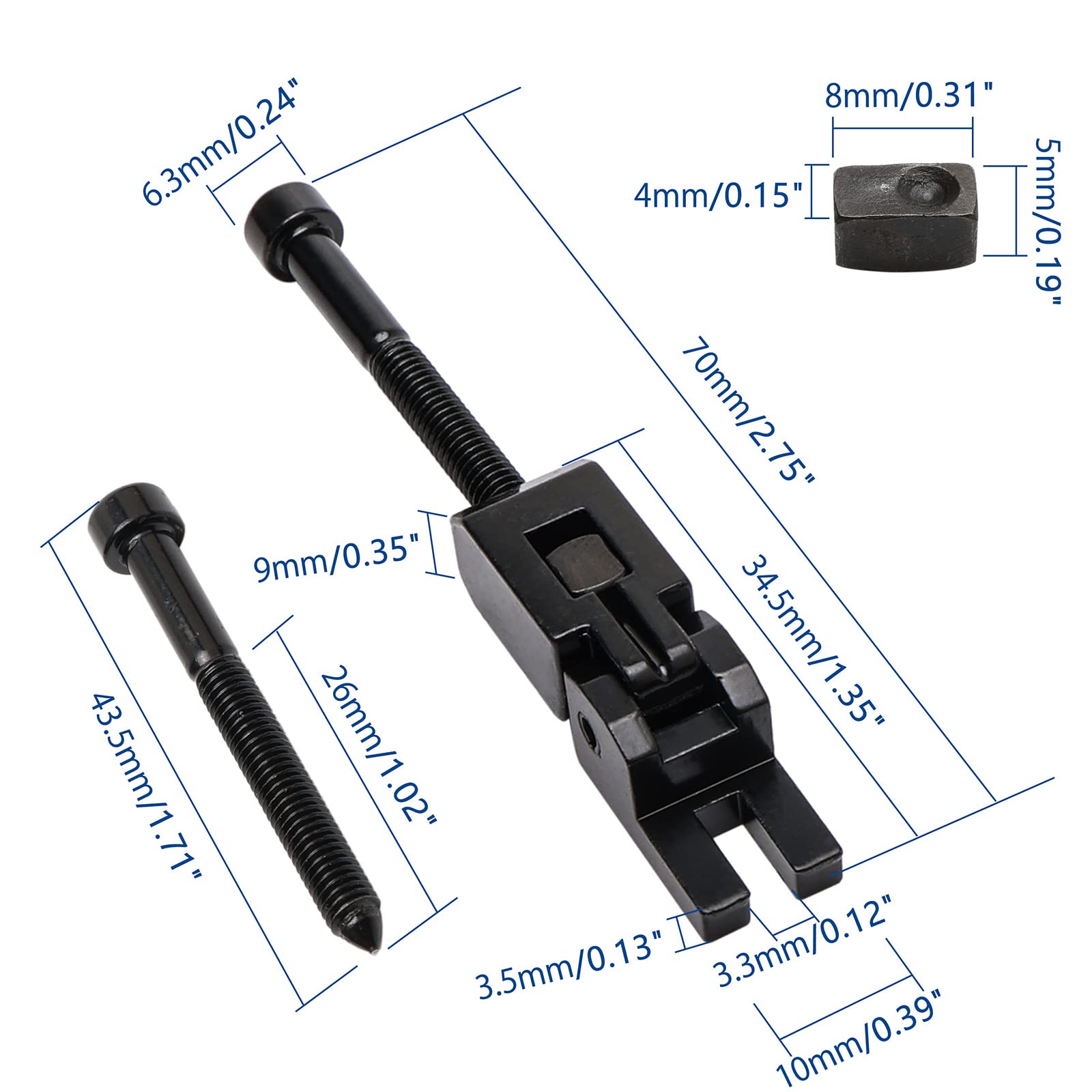 Swhmc 6 Pcs/Set Double Locking Guitar String Saddles For Floyd Rose Guitar Tremolo Bridge With Saddle Blocks And Screws (Black)