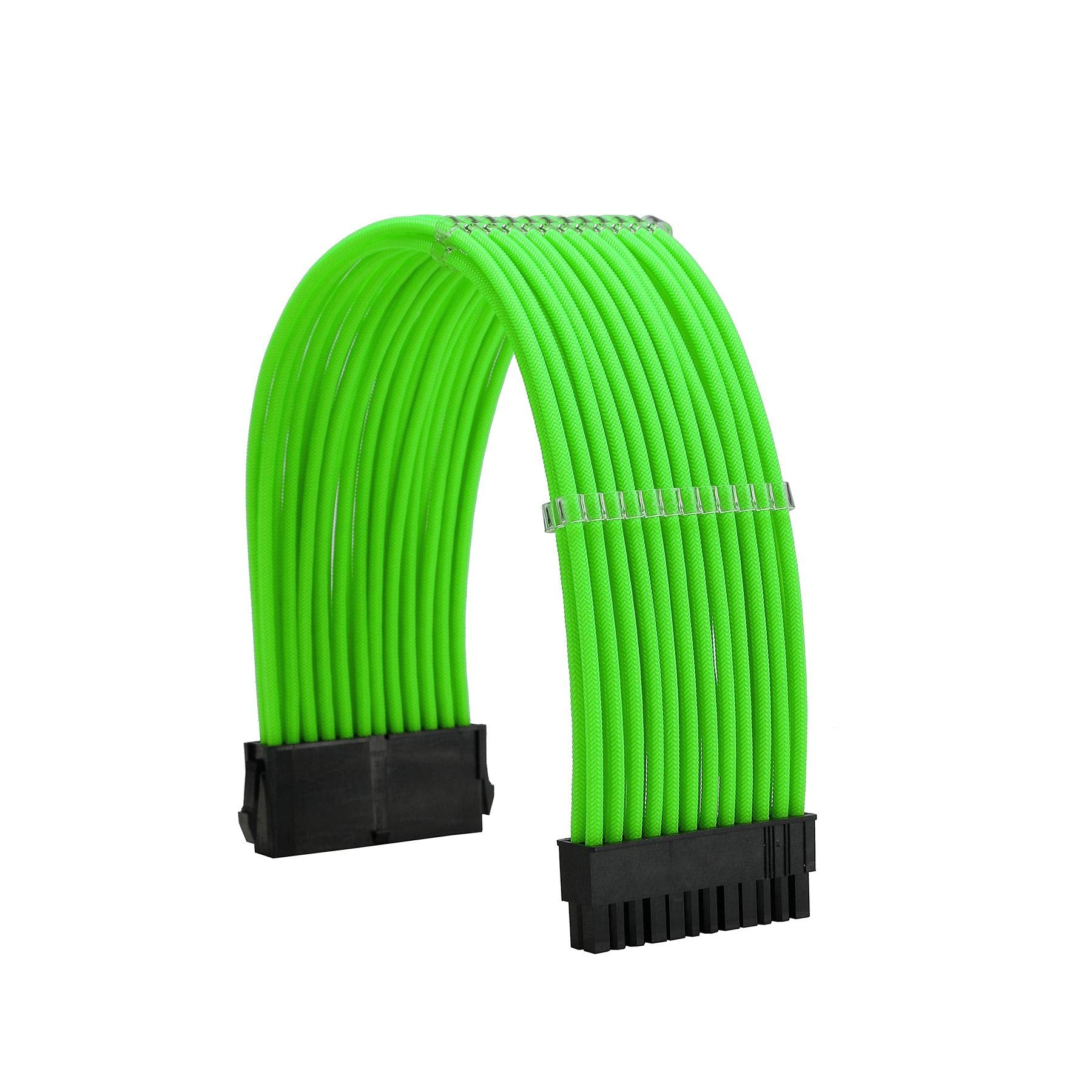 Formulamod Sleeve Extension Power Supply Cable Kit 18Awg Atx 24P+ Eps 8 P+Pci E8 P With Combs For Psu To Motherboard/Gpu (Green)