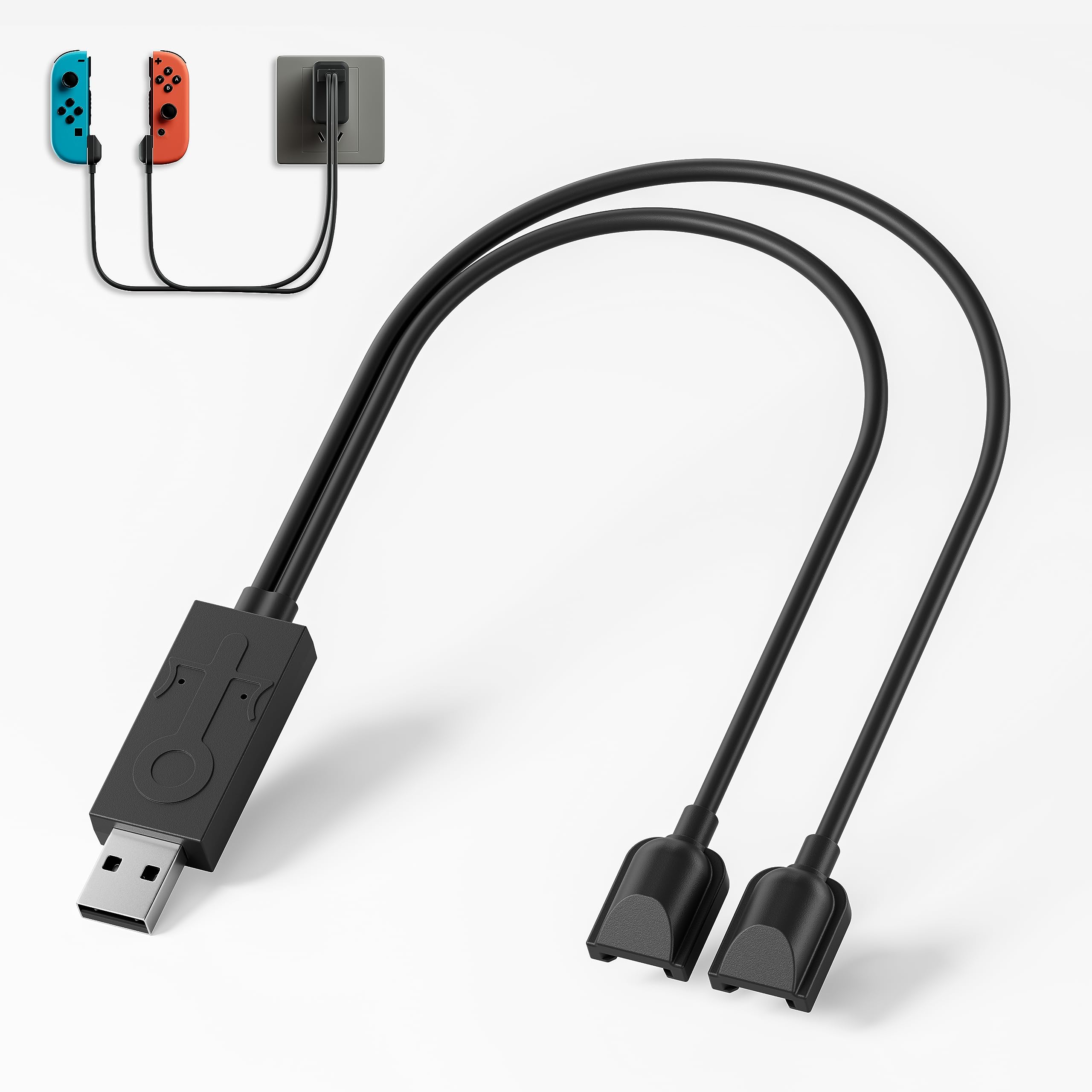 Kstkry Switch Controller Charging Dock Compatible with Nintendo Switch & OLED Model Joy Con with LED Indication