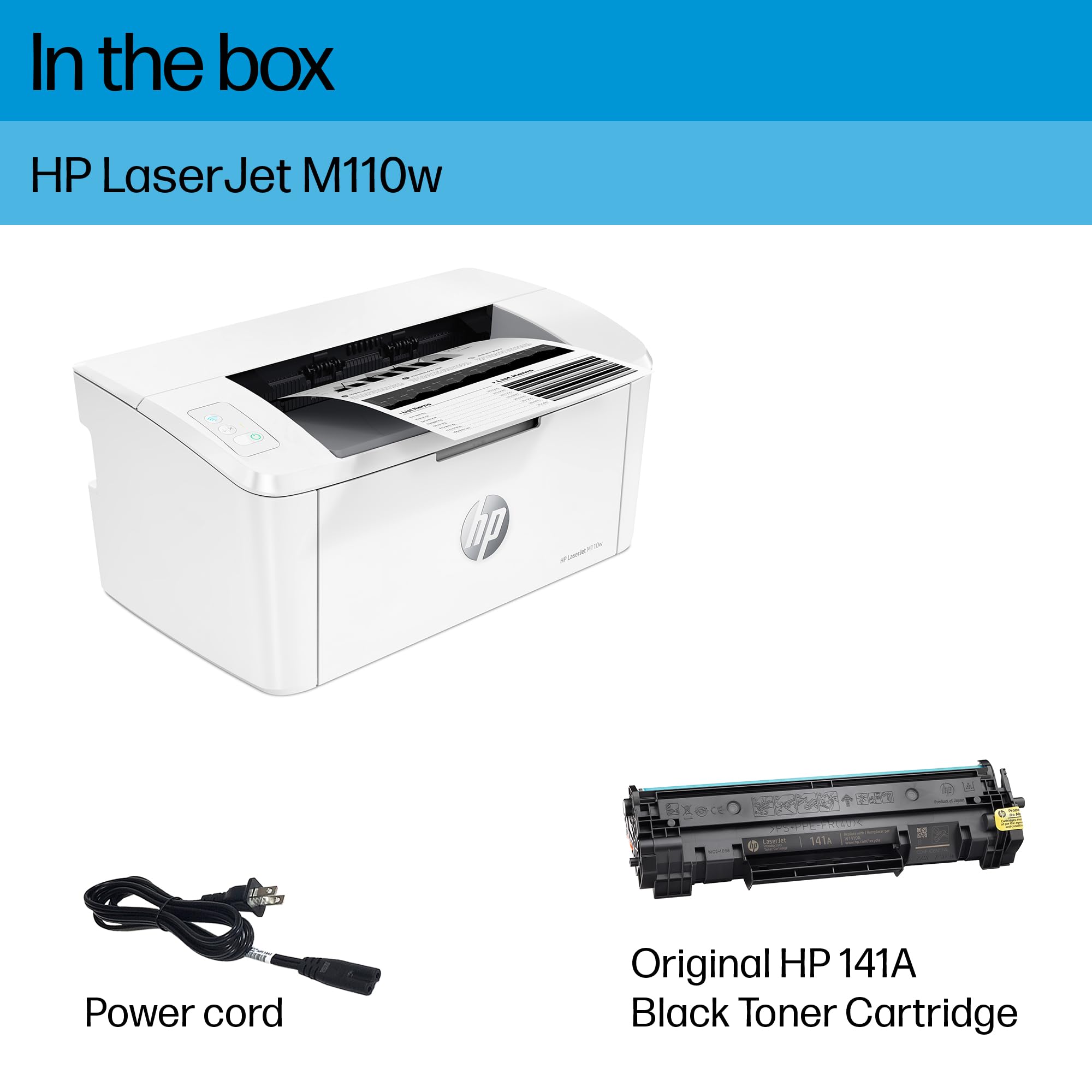 Hp Laserjet M110W Wireless Printer, Print, Fast Speeds, Easy Setup, Mobile Printing, Best For Small Teams, Instant Ink Eligible