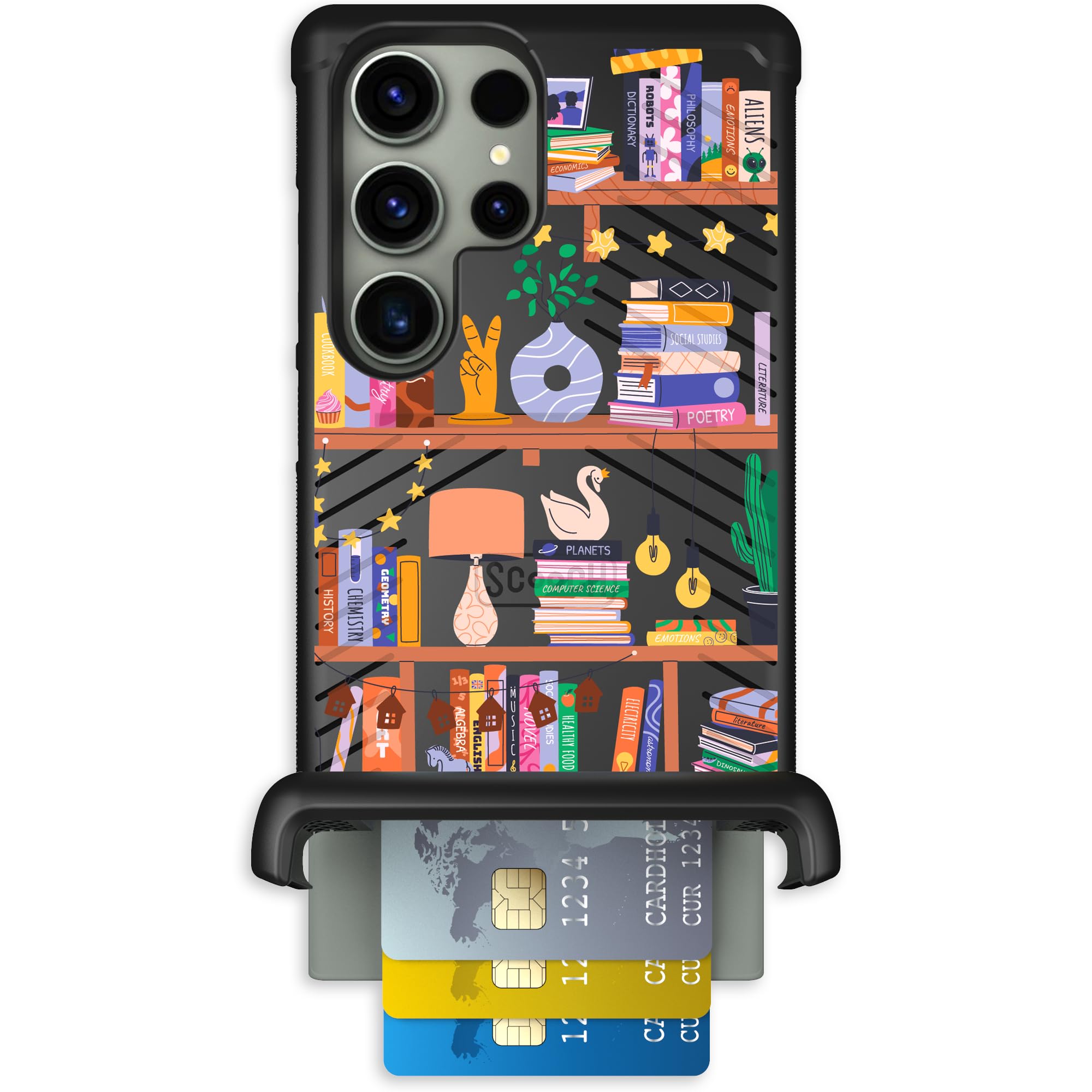 Scooch for Samsung Galaxy S23 Ultra Case with Card Holder, Wingmate Wallet Case with Hidden Card Slot and RFID Protection, Holds