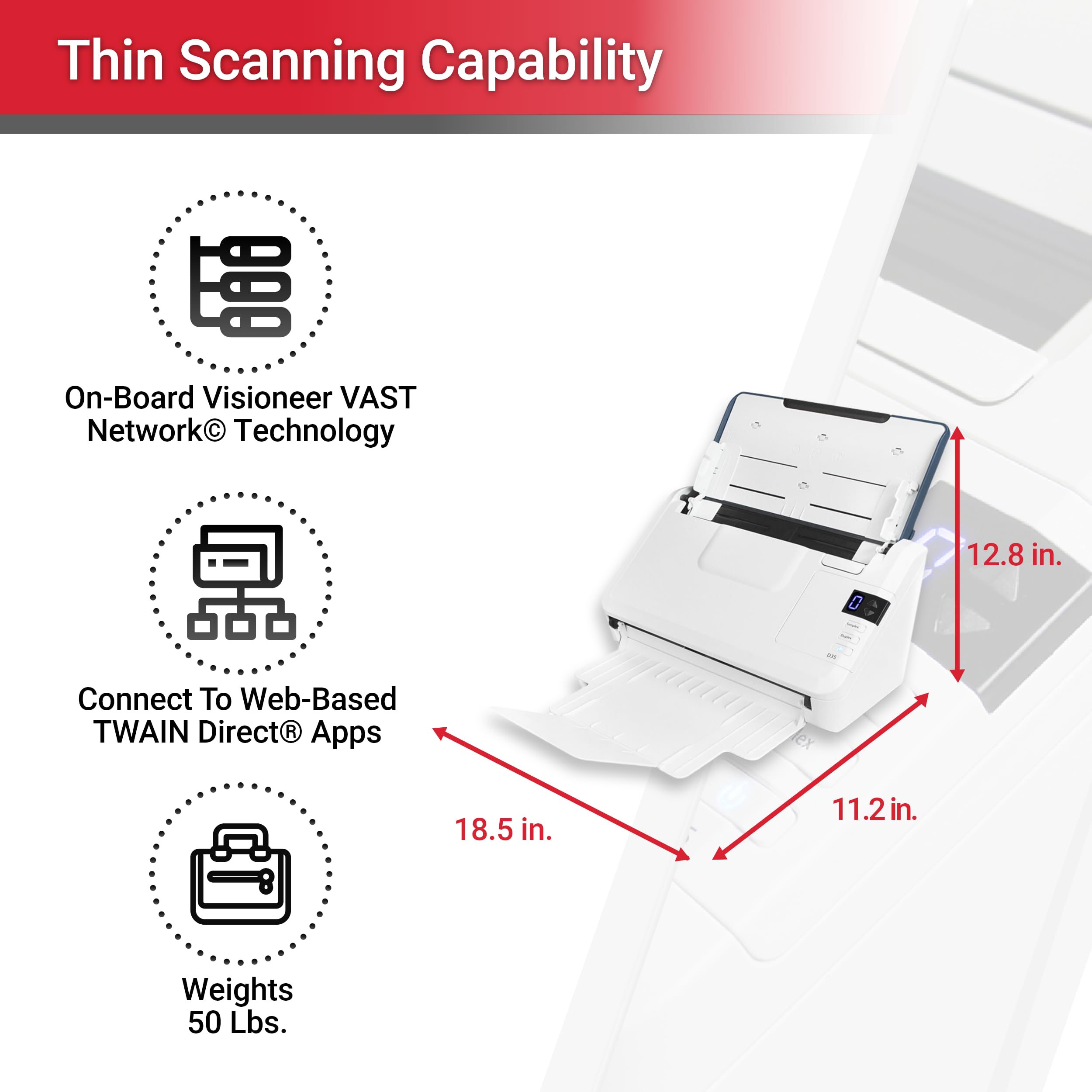 Xerox D35 Pc/Mac Color Network Enabled Usb Scanner
