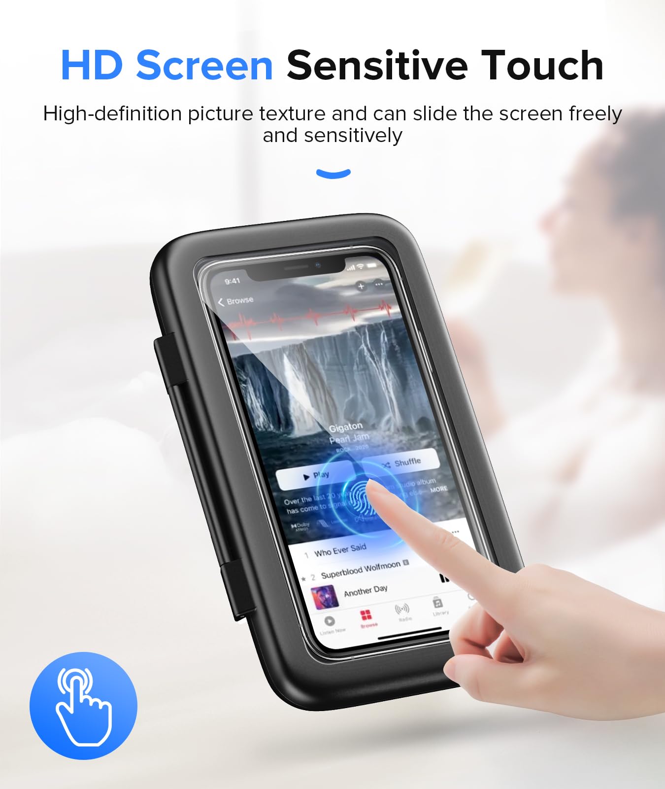 Lc Dolida Shower Phone Holder Waterproof 480 Rotation Phone Stand Case Mount For Bathroom Batheub Kitchen Wall Mirro Compatible