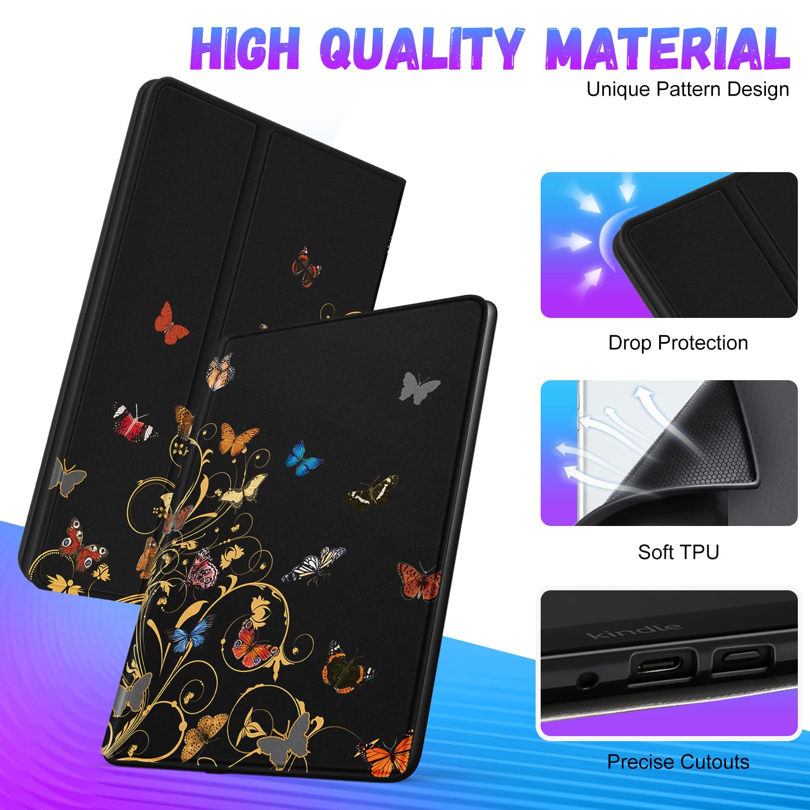 Uppuppy For Kindle Paperwhite 11Th Generation Case 6.8 Inch 2021 / Paperwhite Signature Edition Cute Women Girls Teen Kids Uniqu