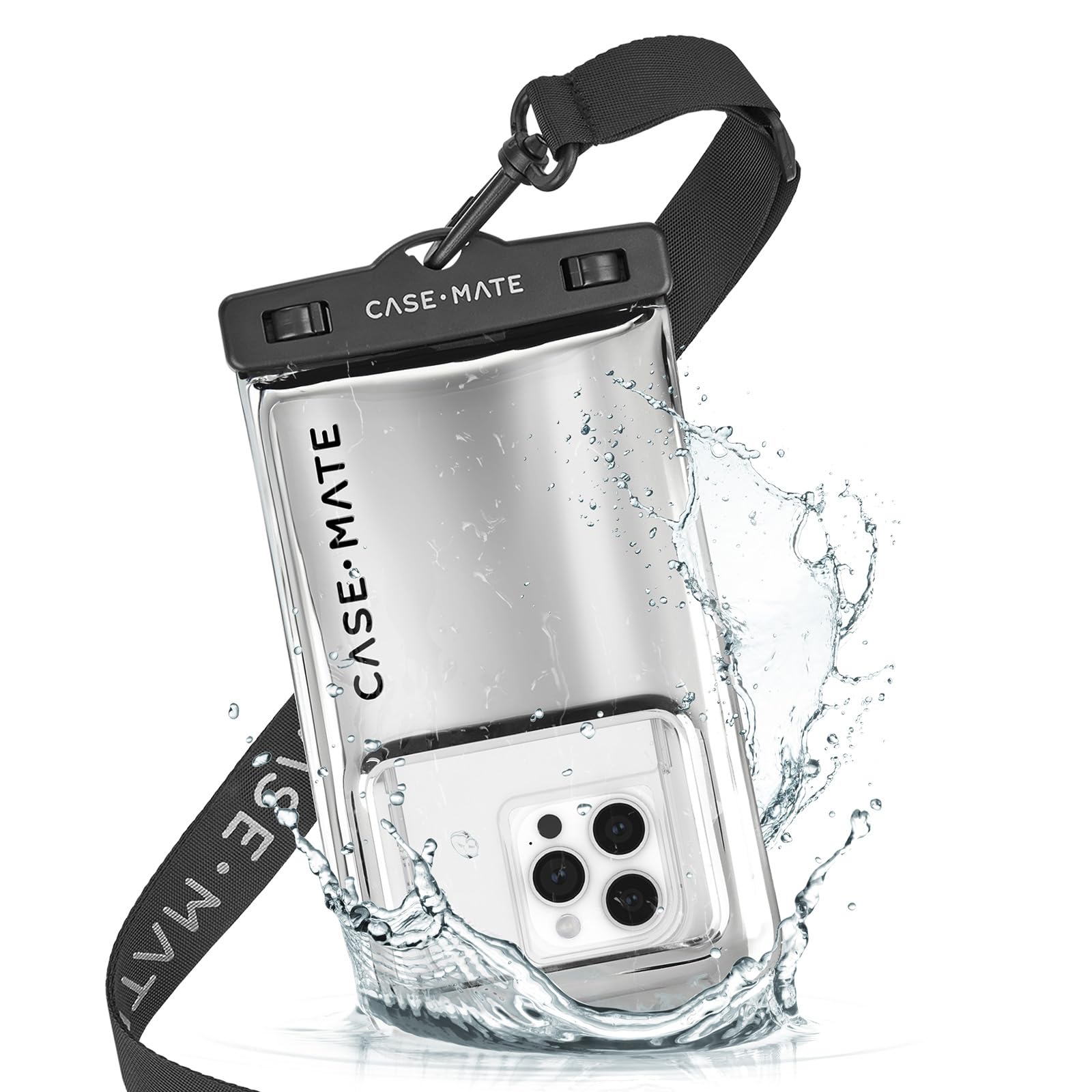 Case-Mate IP68 Waterproof Phone Pouch - Travel Beach Cruise Ship Essentials - Floating Waterproof Phone Case with Crossbody Lany