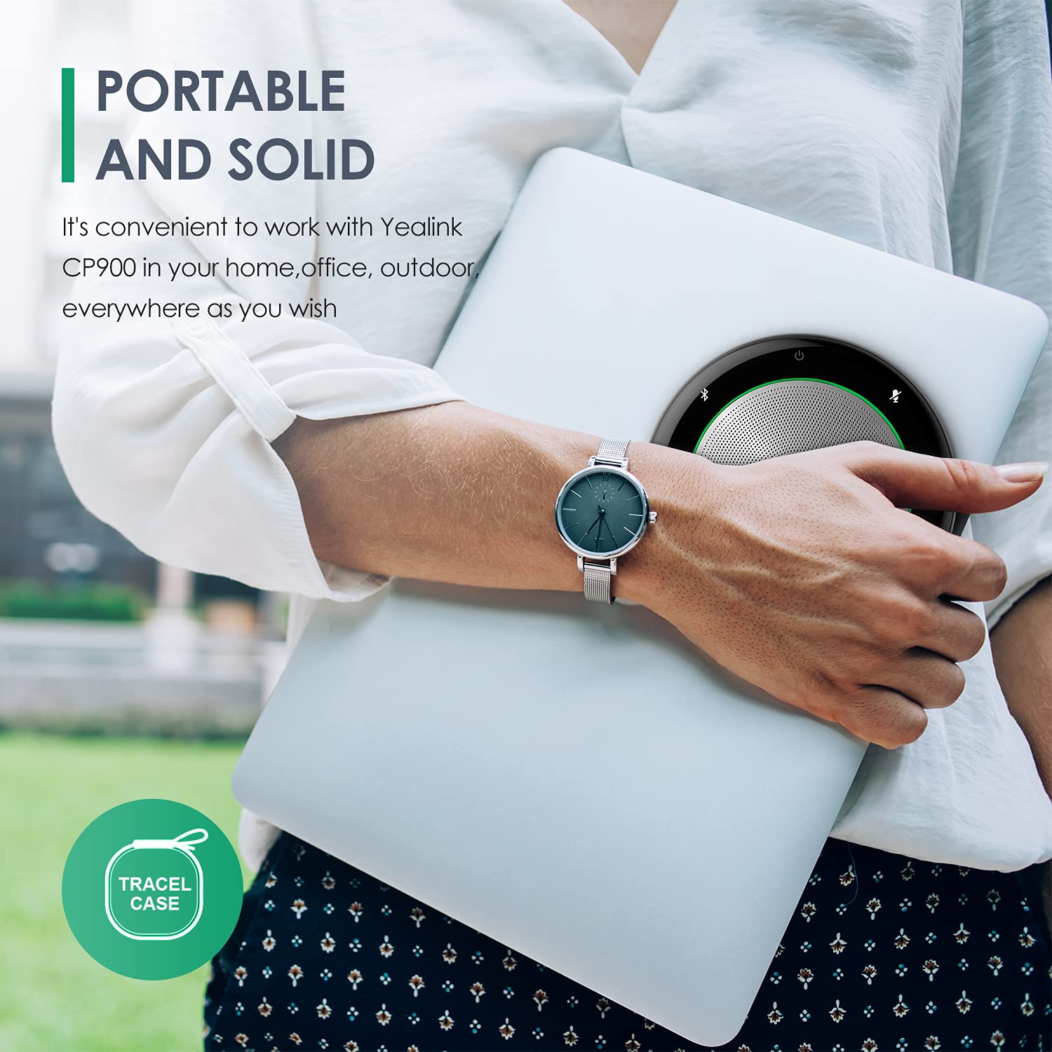 Yealink Bluetooth Speakerphone Usb Speakers With Microphone Teams Certified Cp900 Wireless Enhanced Noise Reduction Algorithm Ho