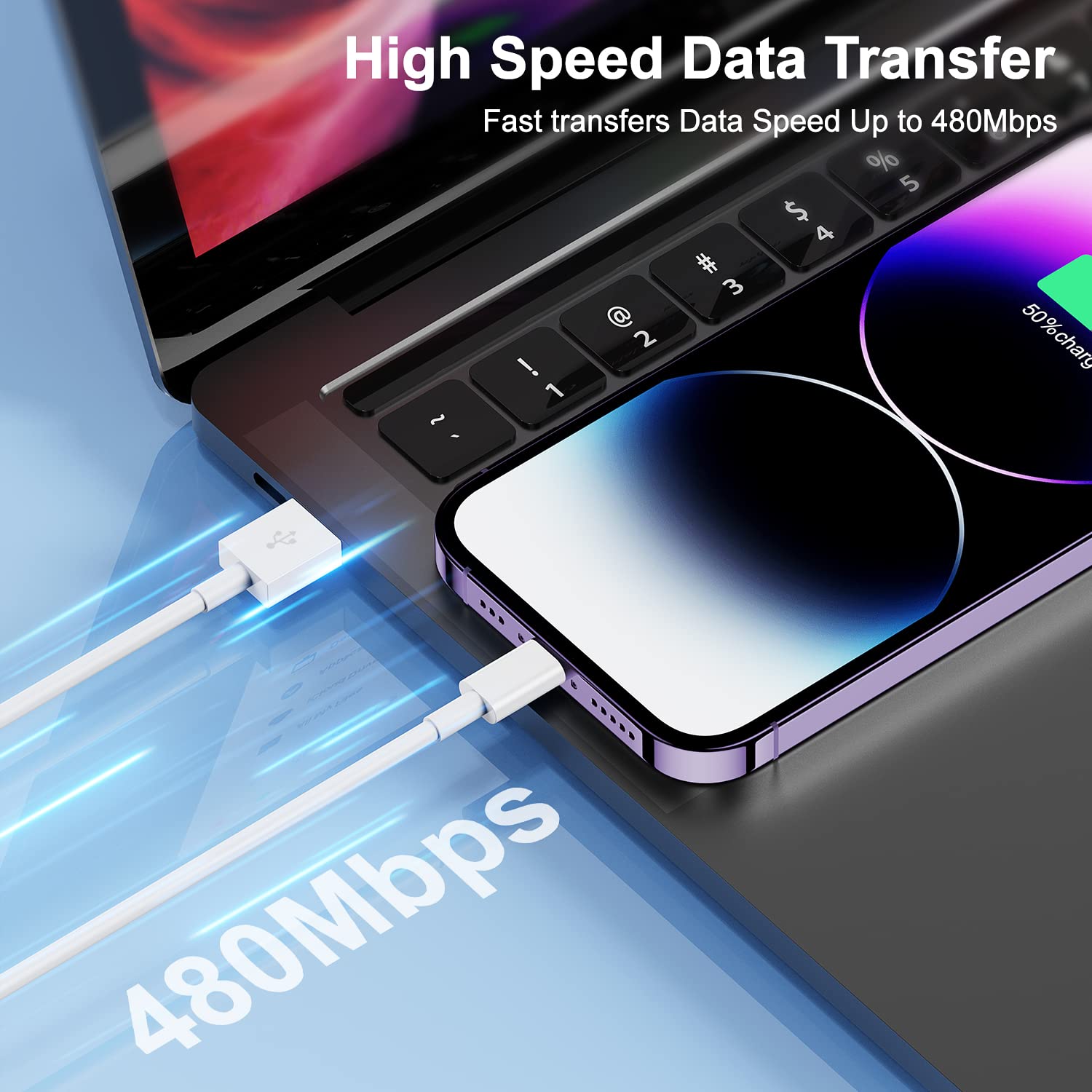 3Pack For [Apple Mfi Certified] Iphone Charging Cable 6Feet Lightning To Usb Cable Wire   3 Foot Iphone Usb Charger Cords For Ap