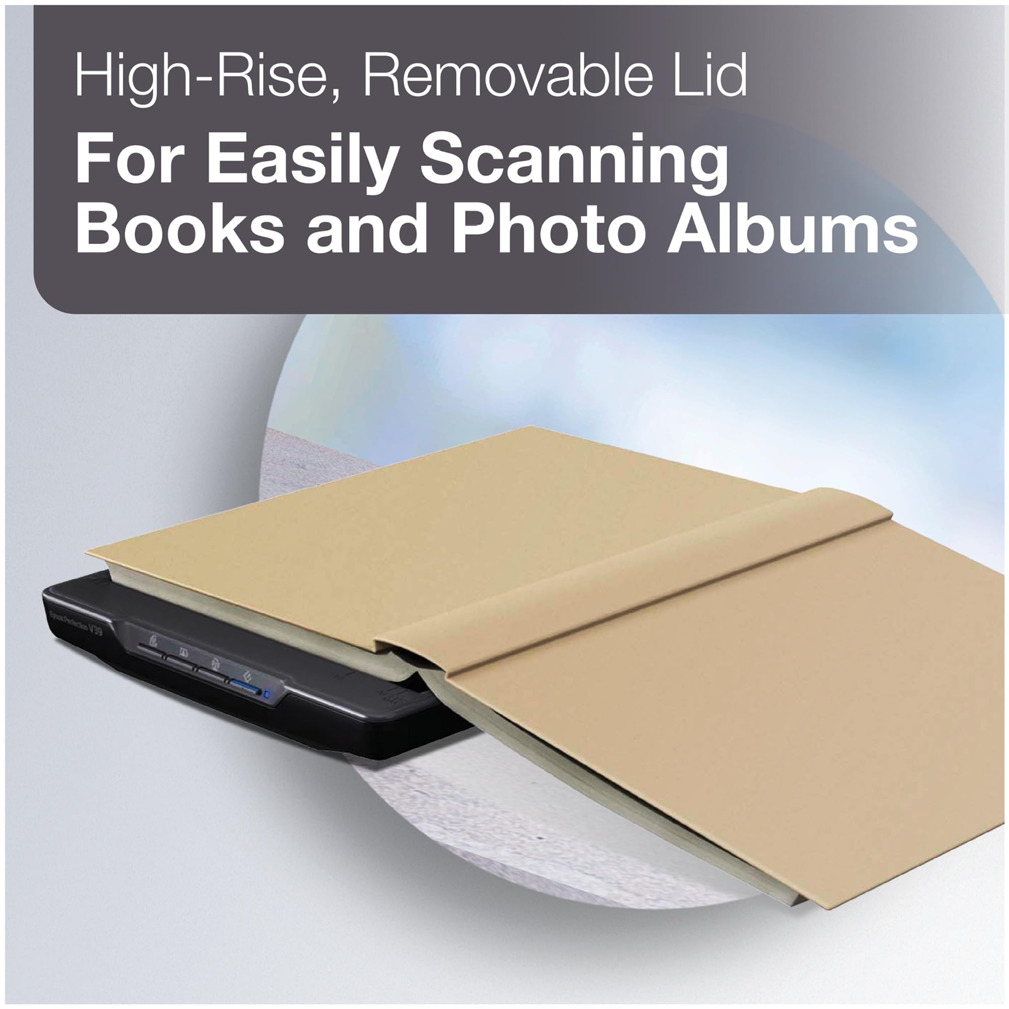 Epson Perfection V39 Color Photo & Document Scanner With Scan To Cloud & 4800 Optical Resolution, Black