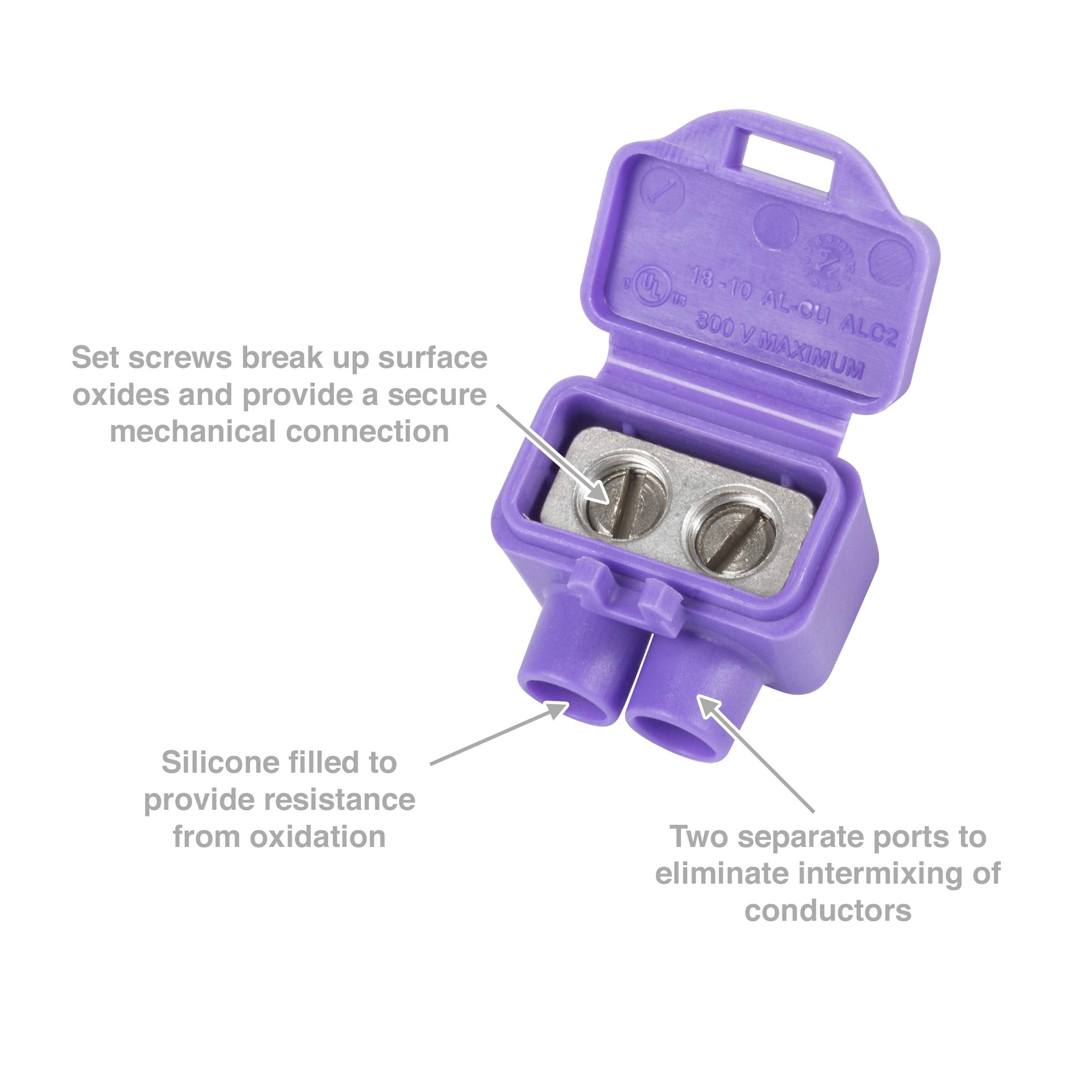 King Innovation 95085 Alumiconn Wire Connector, 2500 Pk, Purple, Count