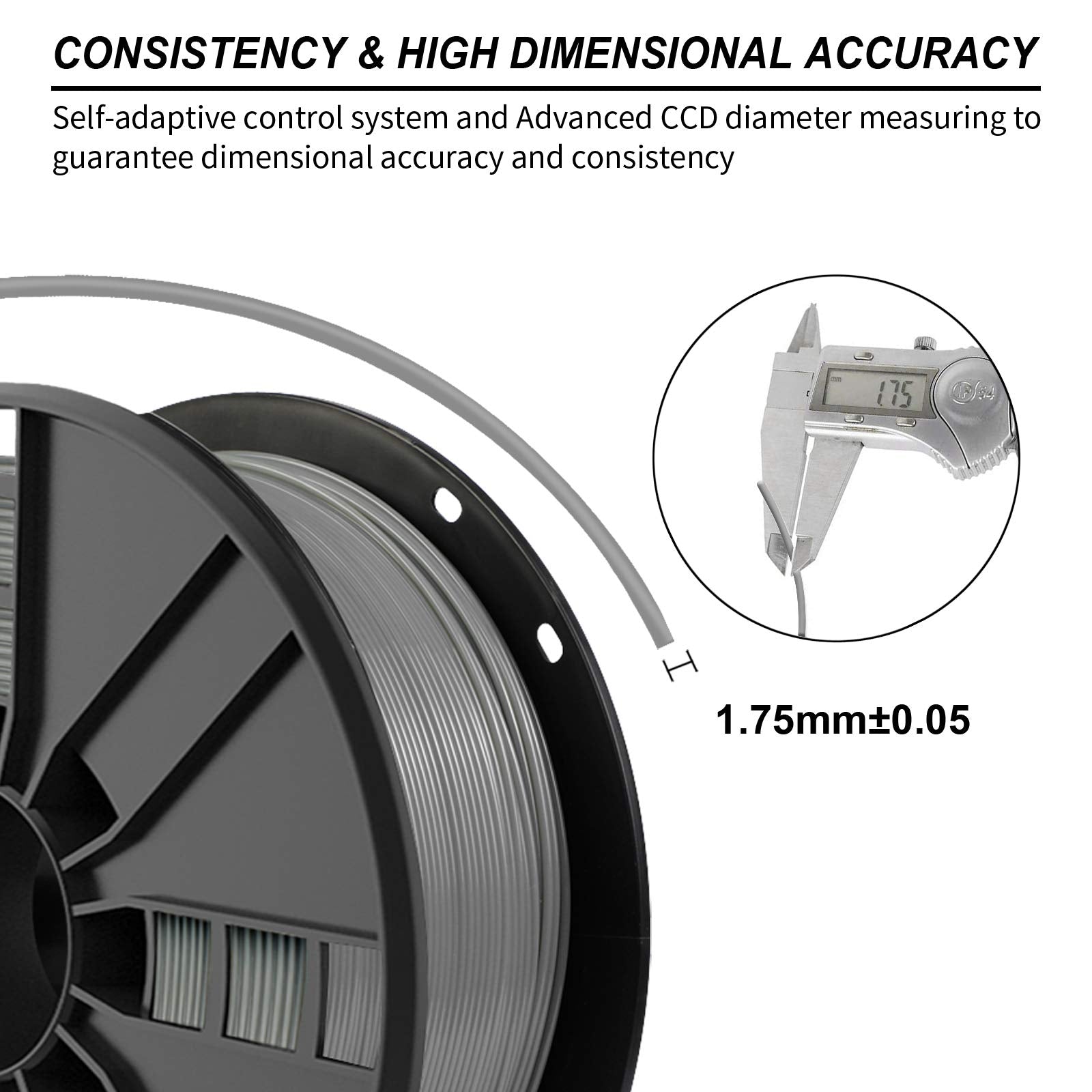 Novamaker Tpu Filament 1.75Mm, Grey Flexible Tpu 3D Printer Filament With 20G Cleaning Filament, 2.0Lbs Spool, Dimensional Accur