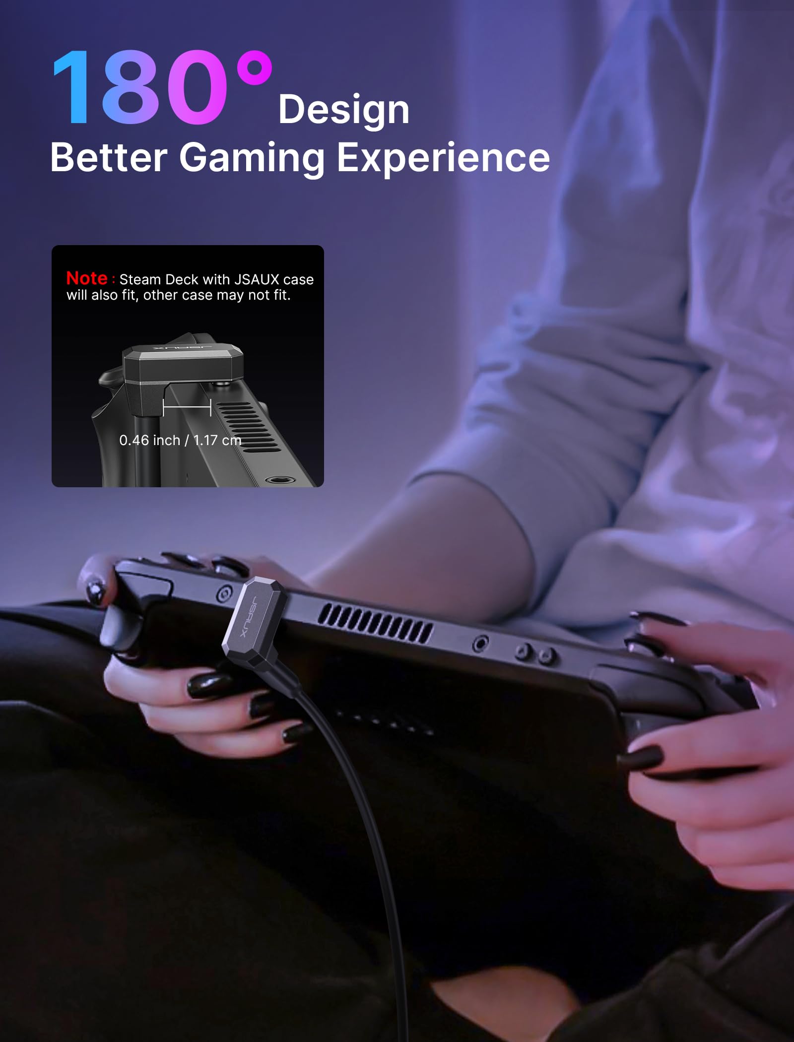 Jsaux 180 Usb-C To Usb Adapter 2 Pack, 180 Degree Angle Usb-C Male To Usb-C Female Usb-C 3.1/Pd 100W And Type-C Male To Usb-A Fe