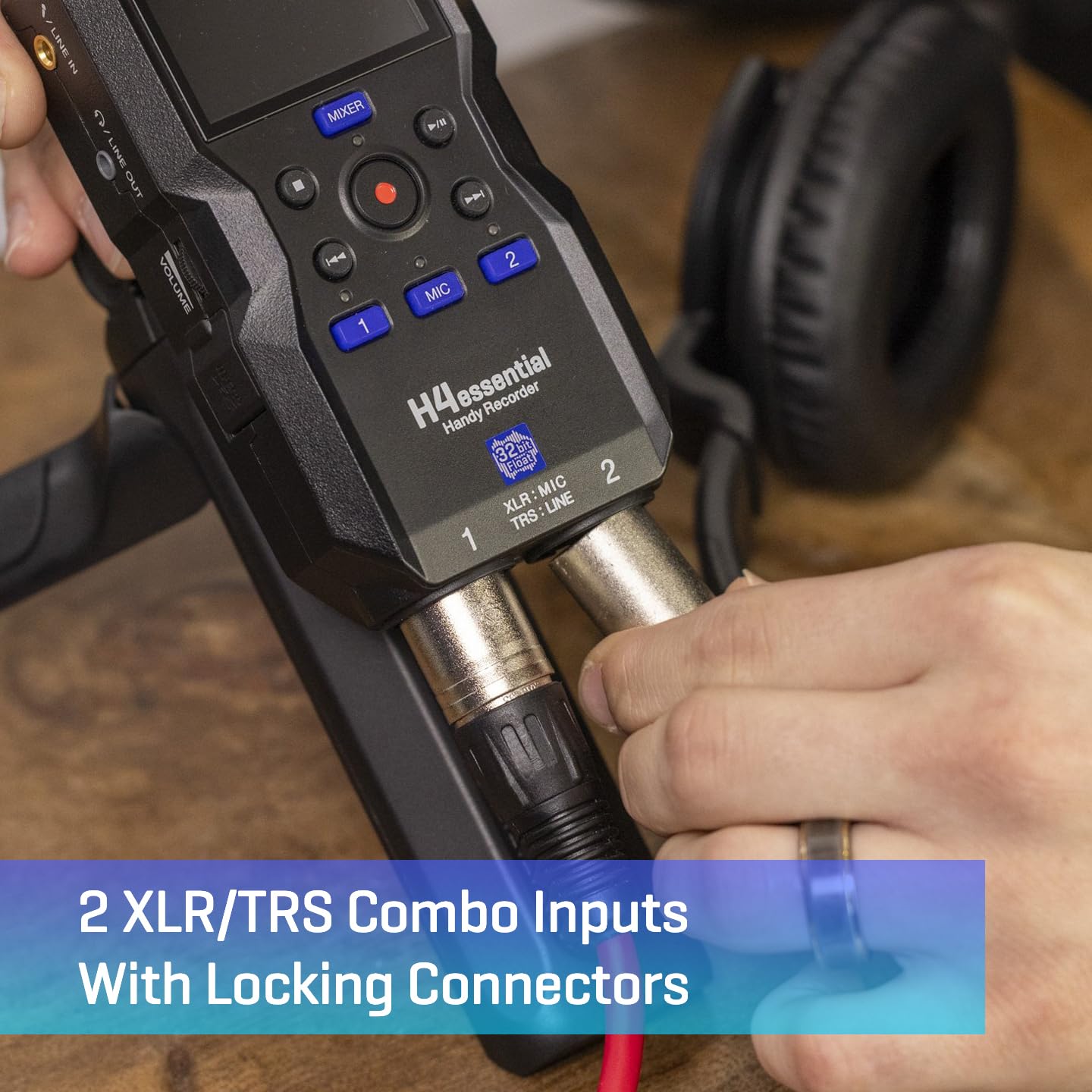 Zoom H4Essential 4-Track Handy Recorder (2024 Model, Essential Series) With 32-Bit Float, Accessibility, Stereo Microphones, 2 X