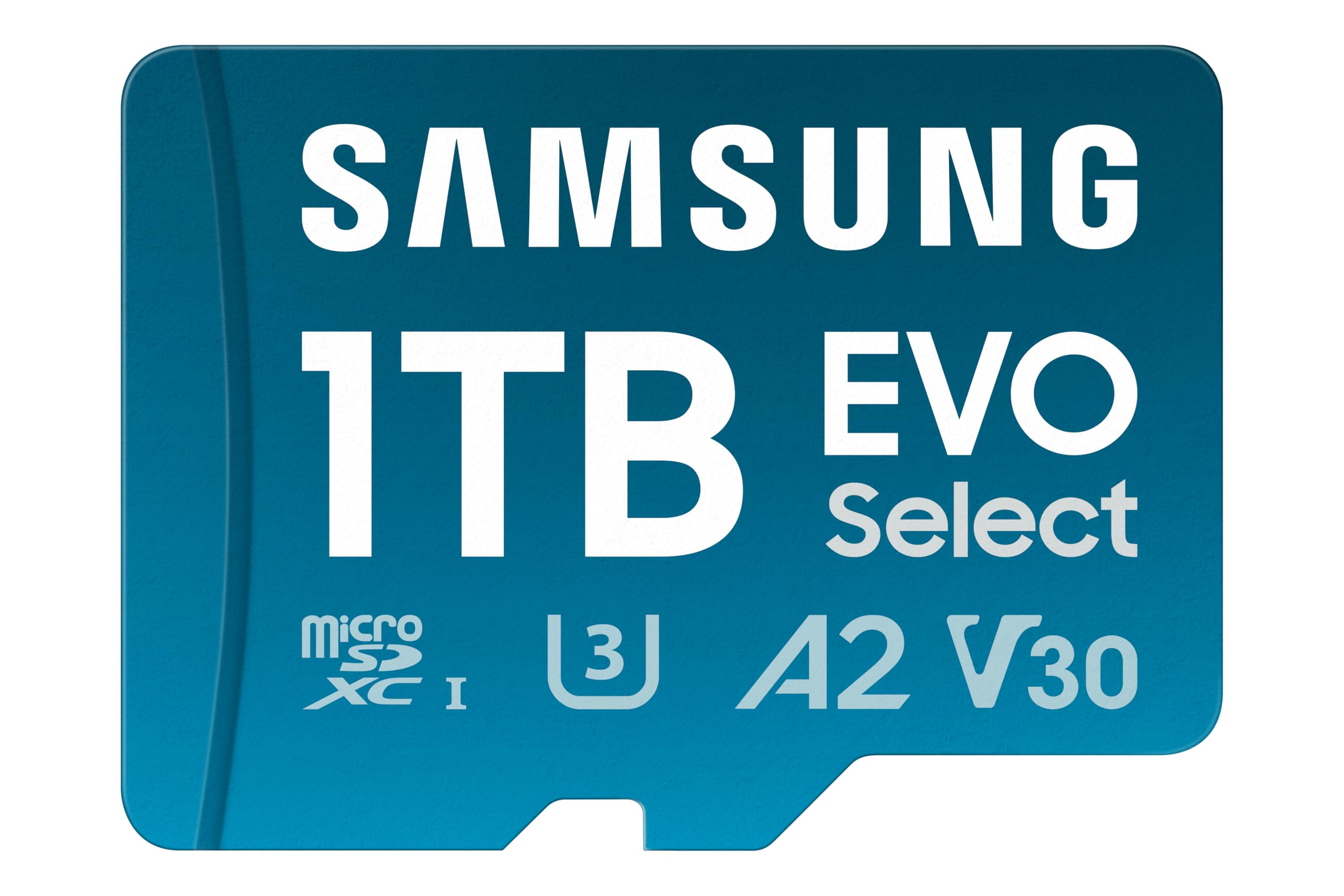 SAMSUNG EVO Select microSD Memory Card + Adapter, 1TB microSDXC, Up to 160 MB/s, UHS I, C10, U3, V30, A2, for Mobile Phone, Smar
