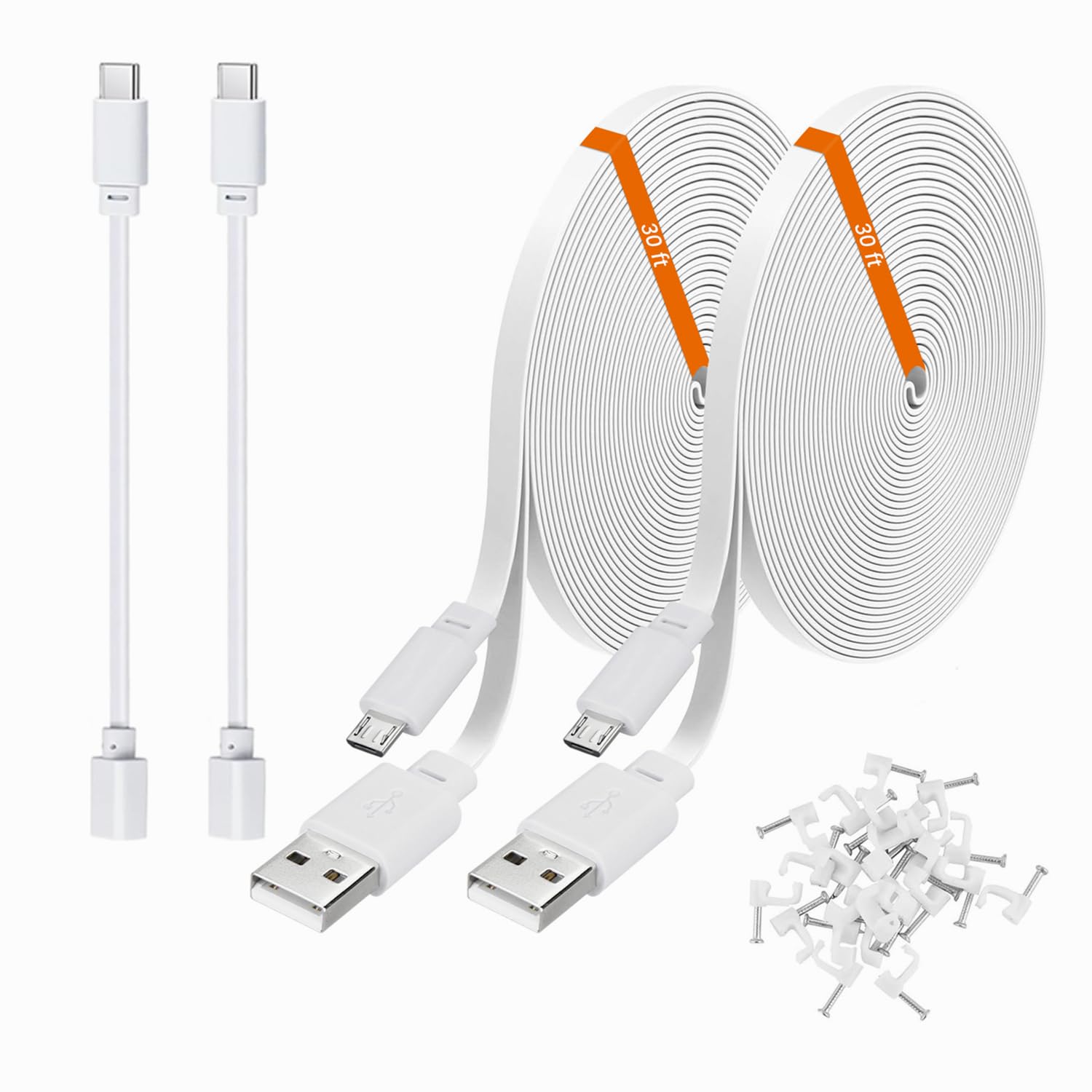 2Pack 30ft Power Extension Cable for eufy SoloCam S220, S340 & Indoor E220