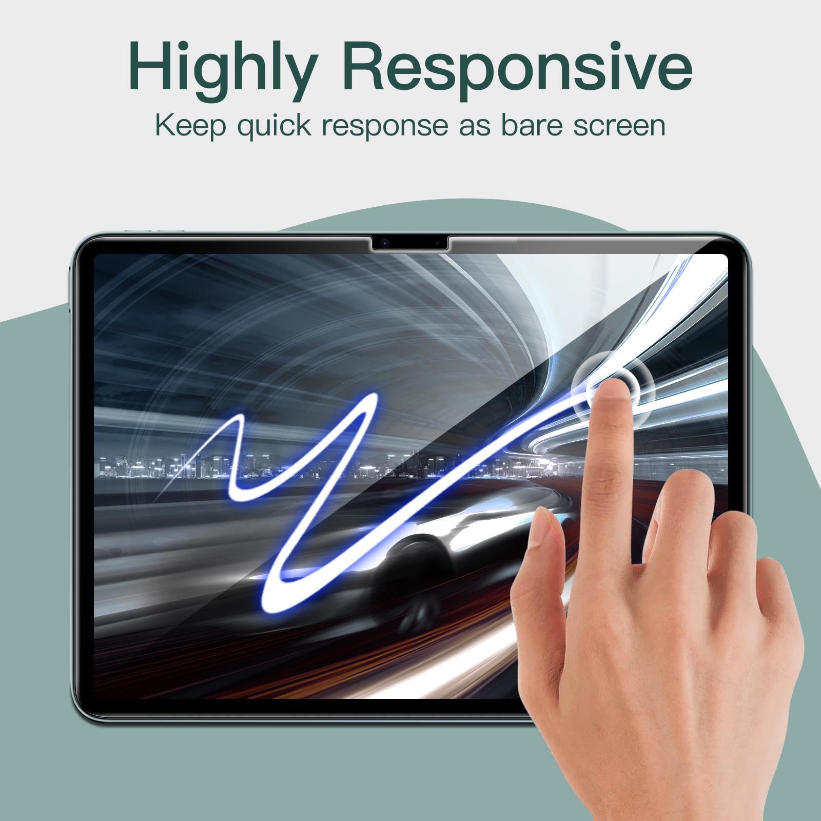 Jetech Privacy Screen Protector For Ipad Air 11 Inch M2 (2024) With Easy Installation Tool, Anti Spy Tempered Glass Film, 1 Pack