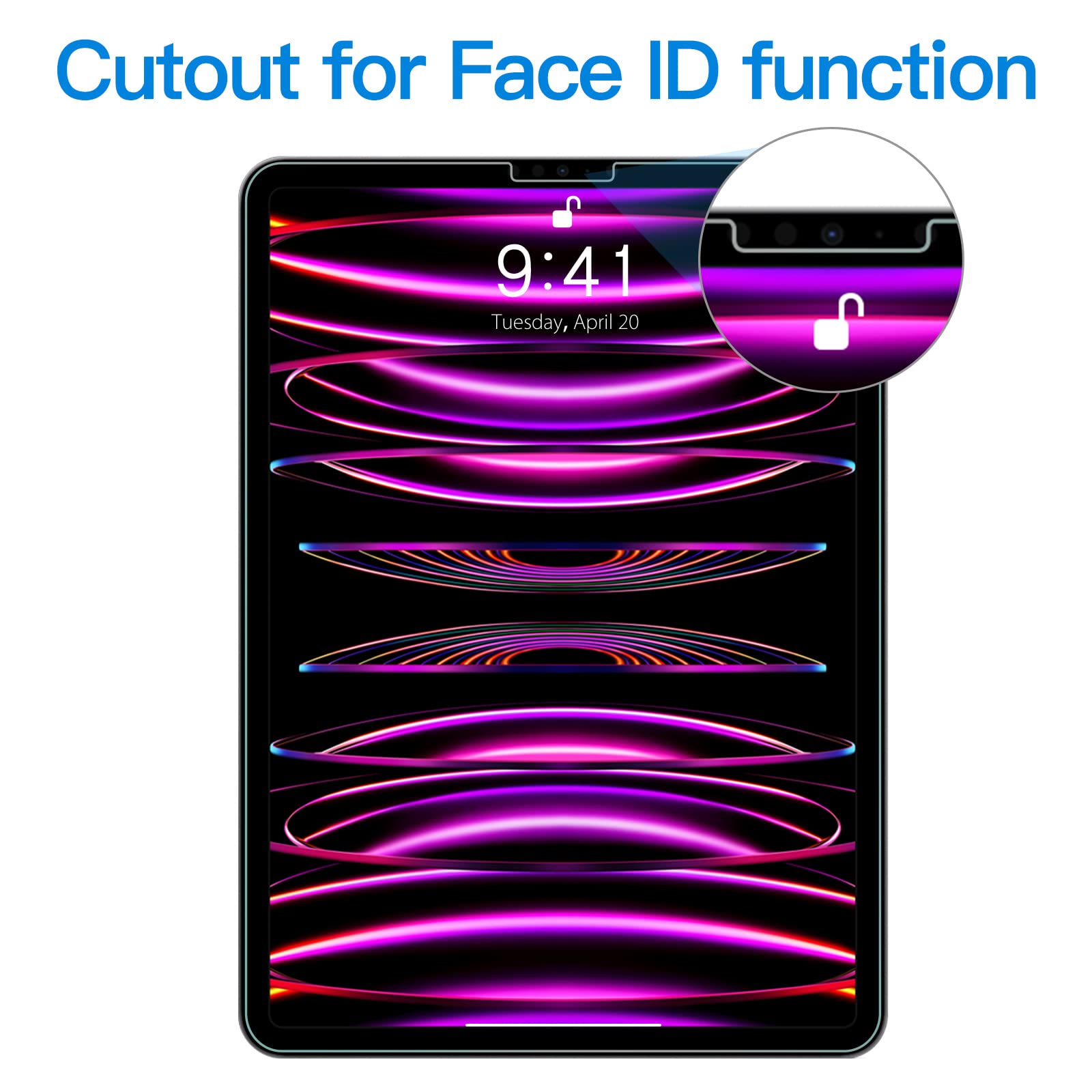 Jetech Screen Protector For Ipad Pro 11 Inch (2022/2021/2020/2018 Model), Ipad Air 5/4 2022/2020 10.9 Inch, Face Id Compatible,