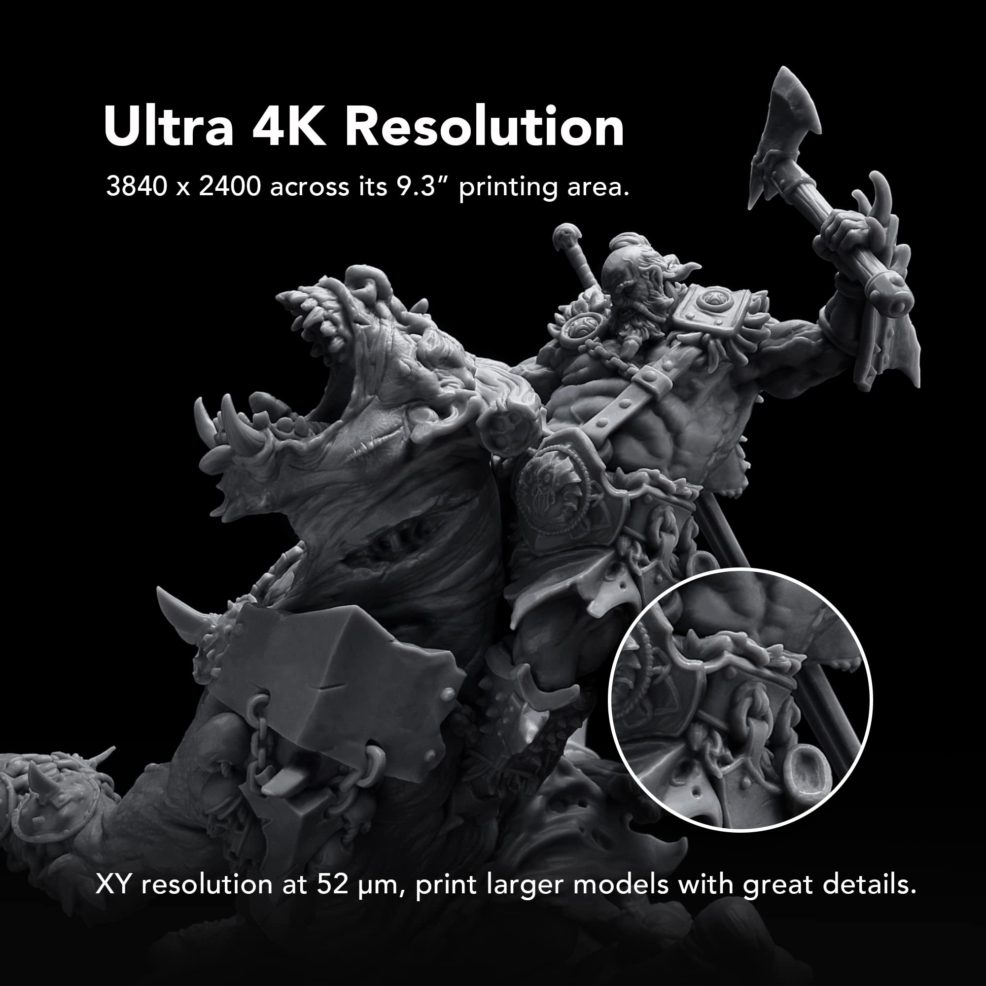 Phrozen Sonic Mighty 4K Lcd Resin 3D Printer, 9.3 Monochrome Lcd, Tabletop 3D Resin Printer With 52M Xy Resolution, 7.9 * 4.9 *