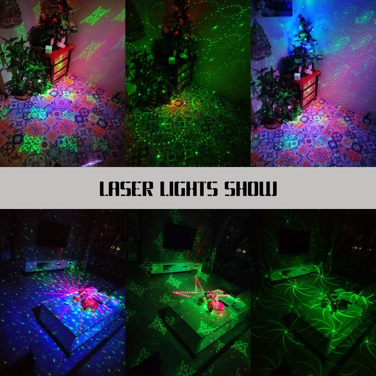 Laser Lights For Party   Laser Light Show Projector For Christmas Halloween, Disco Ball Dj Lights, Sound Activated Strobe Light