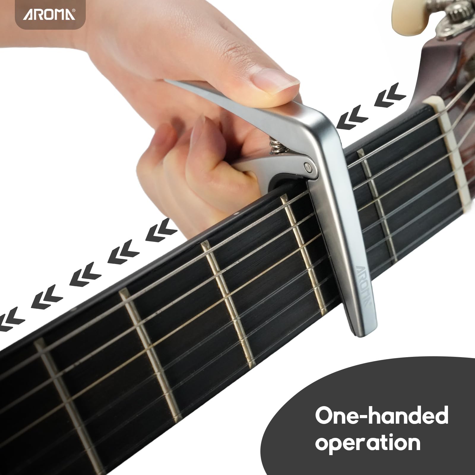 Aroma Guitar Capo For Classical Guitars With Steel Spring Trigger One Hand Quick Release Capo For Nylon Strings Wide Neck Guitar