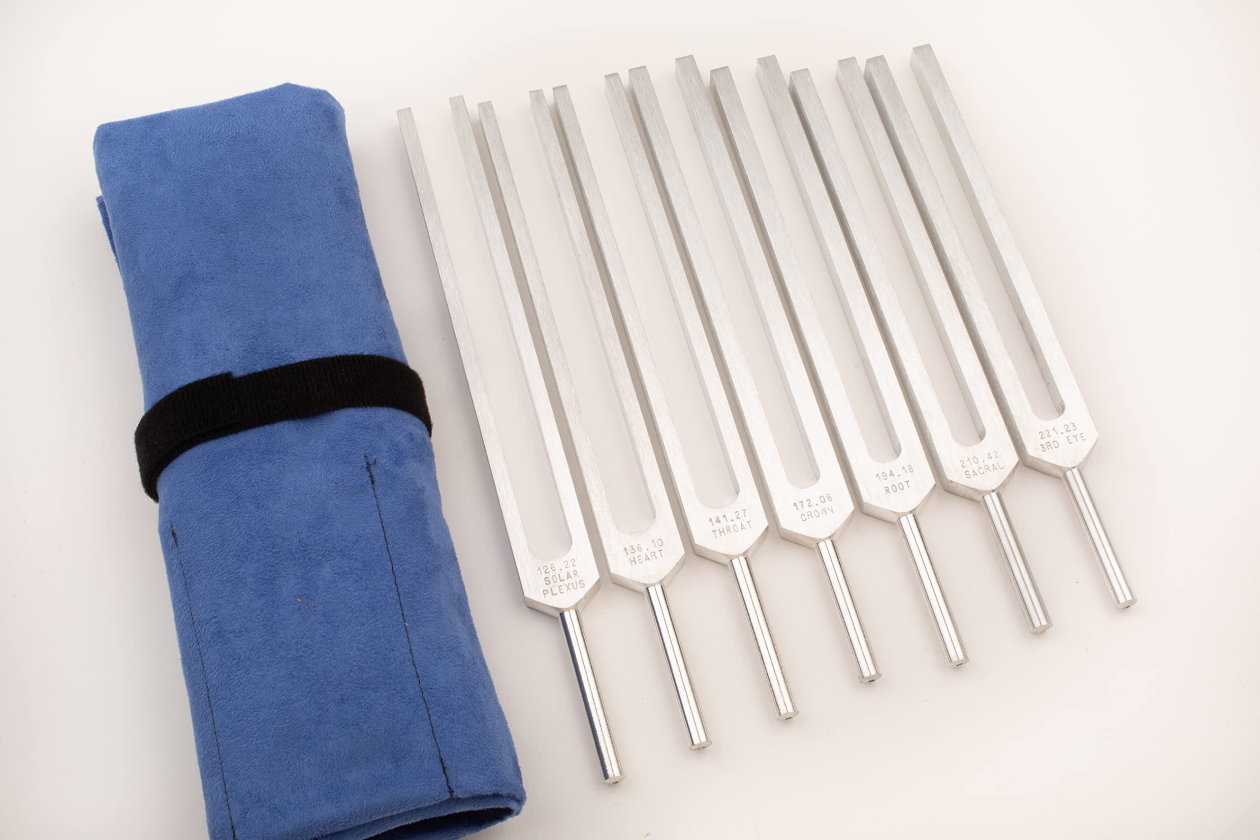 Chakra Tuning Forks Set for Healing - 7 Chakra Frequencies 126.22Hz to 221.23Hz | Precision-Machined Aluminum Alloy | Made in US