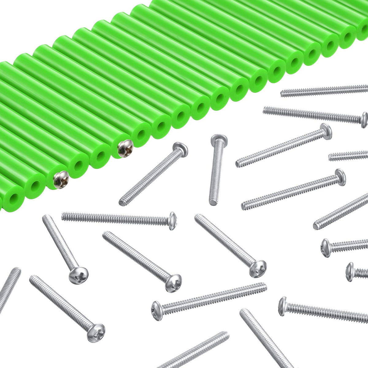 48 Pieces Electrical Outlet Spacers Extender Kit Includes 24 Pcs 3 Inch Switch And 24 1 1/2 Inch 6 32 Thread Flat Head Device Mo