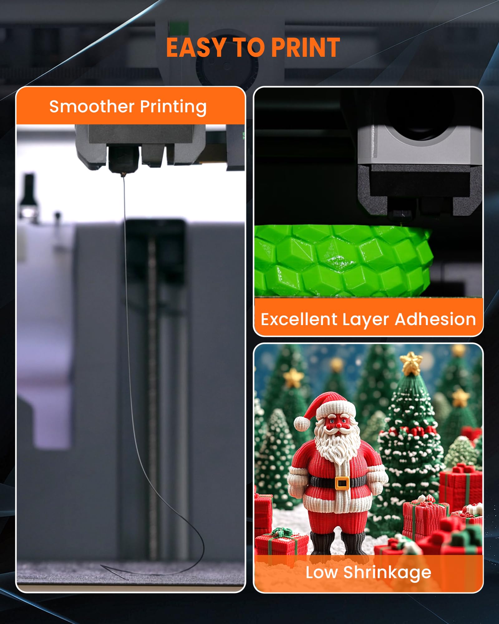 Tecbears Pla 3D Printer Filament, Pla Filament 1.75Mm, Neatly Wound 3D Printing Filament, Dimensional Accuracy +/- 0.02 Mm, 1Kg