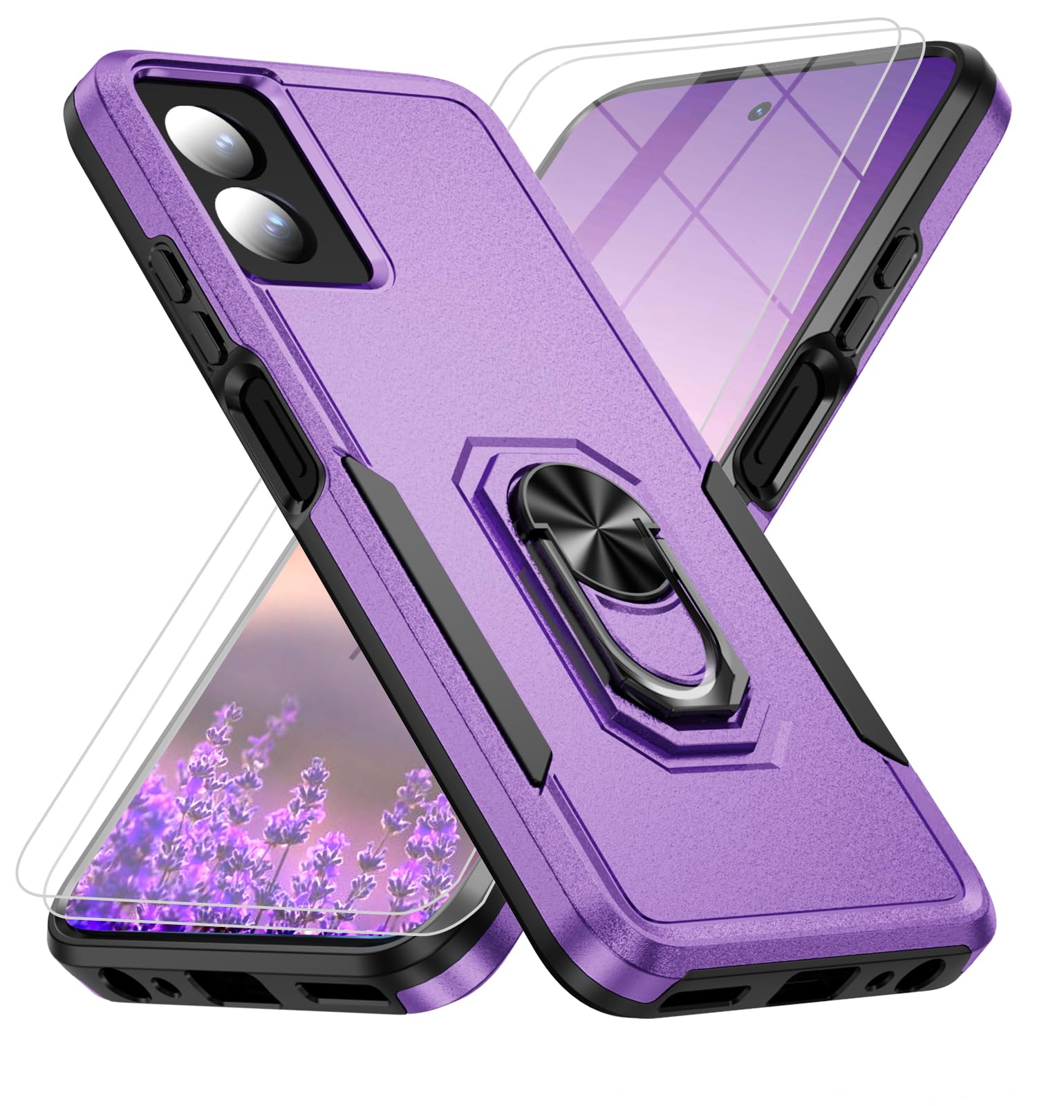 for Motorola Moto G Power 5G 2024 Case (XT2415V) [15 FT Military Grade Drop Protection] with 2X Tempered Glass Screen Protector,