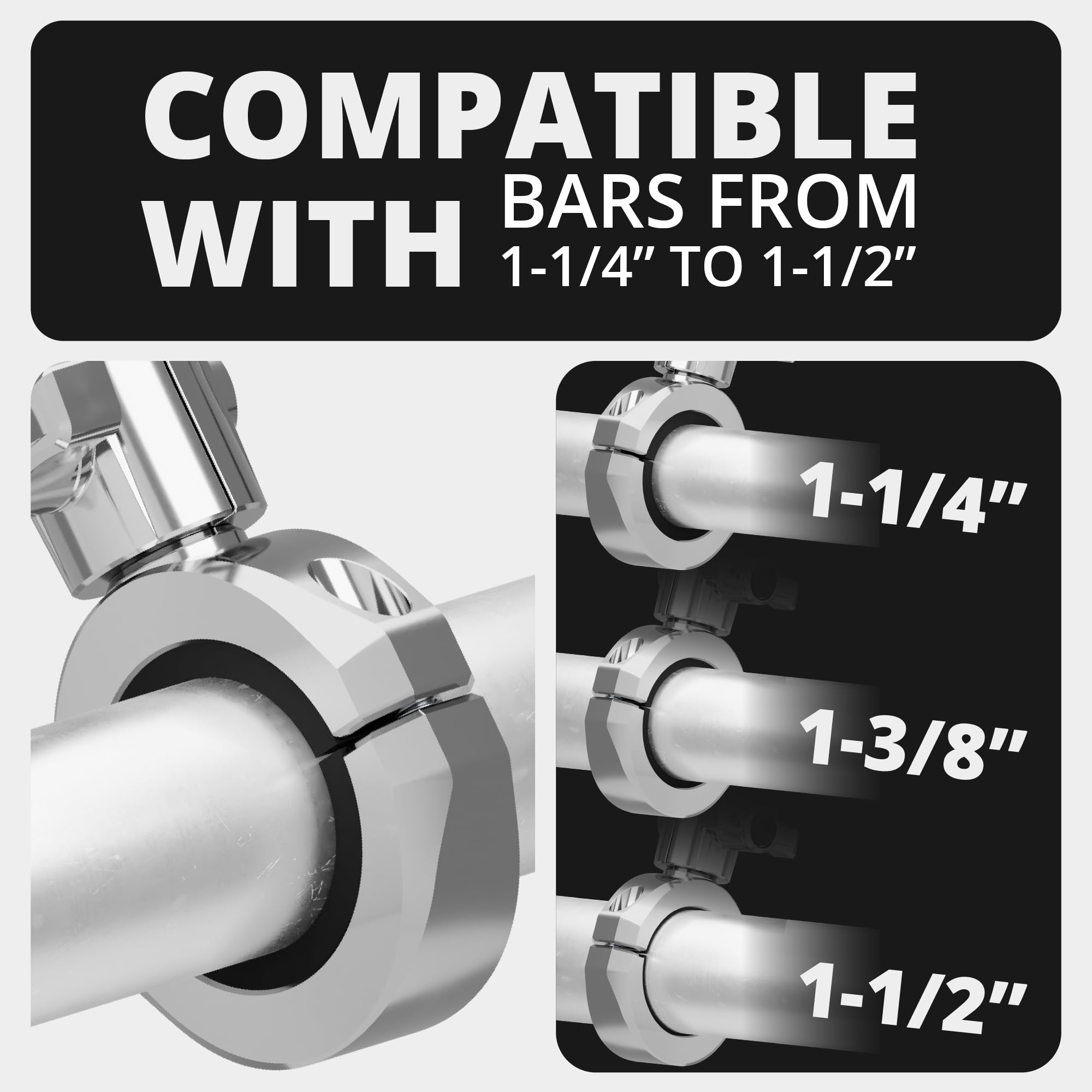 Tackform Chrome Motorcycle All Metal Phone Mount - 20Maxx Spring Cradle | Universal Clamp Fits 1-1/4'' To 1-1/2'' Handlebars | A