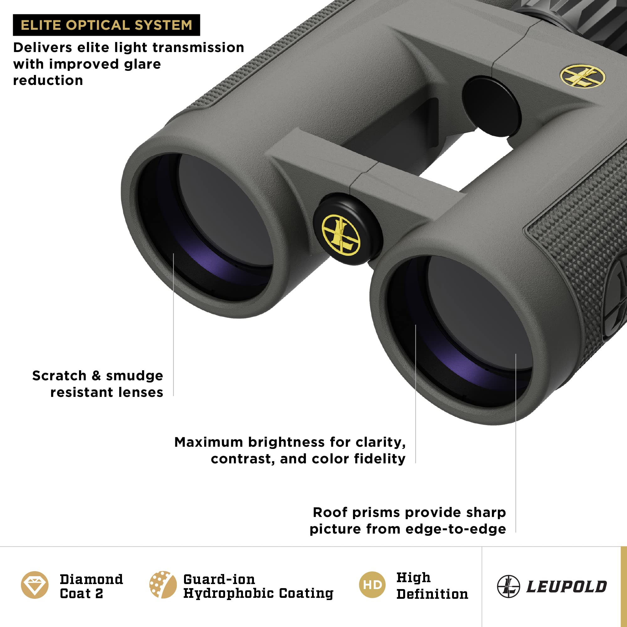 Leupold Bx 4 Pro Guide Hd Binoculars, 8X42Mm, Shadow Gray (172662)