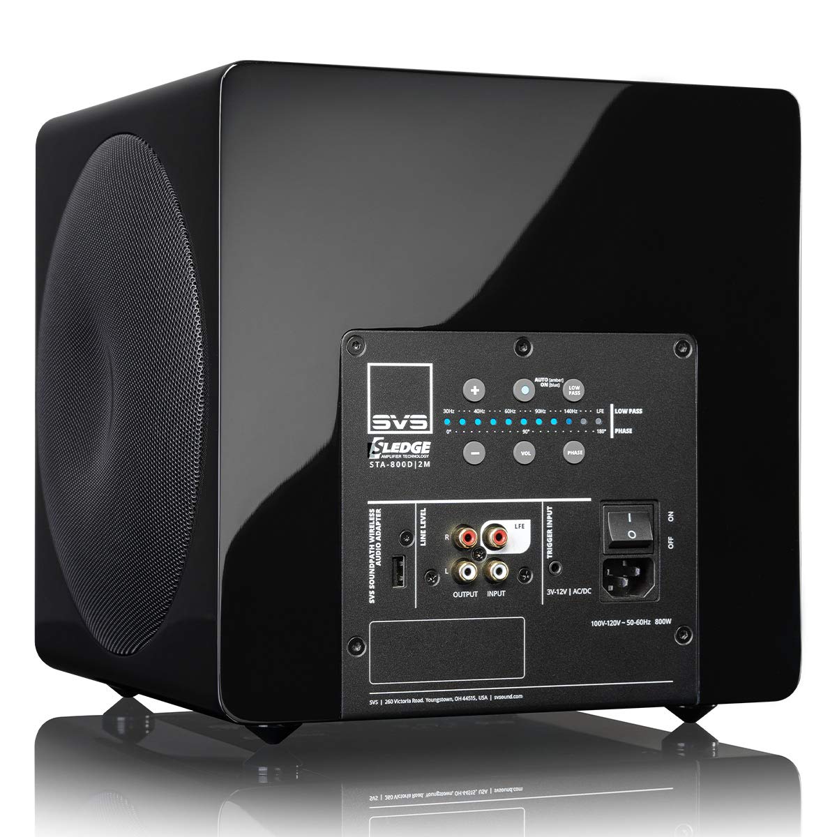 Svs 3000 Micro Sealed Subwoofer With Fully Active Dual 8-Inch Drivers (Piano Gloss Black)