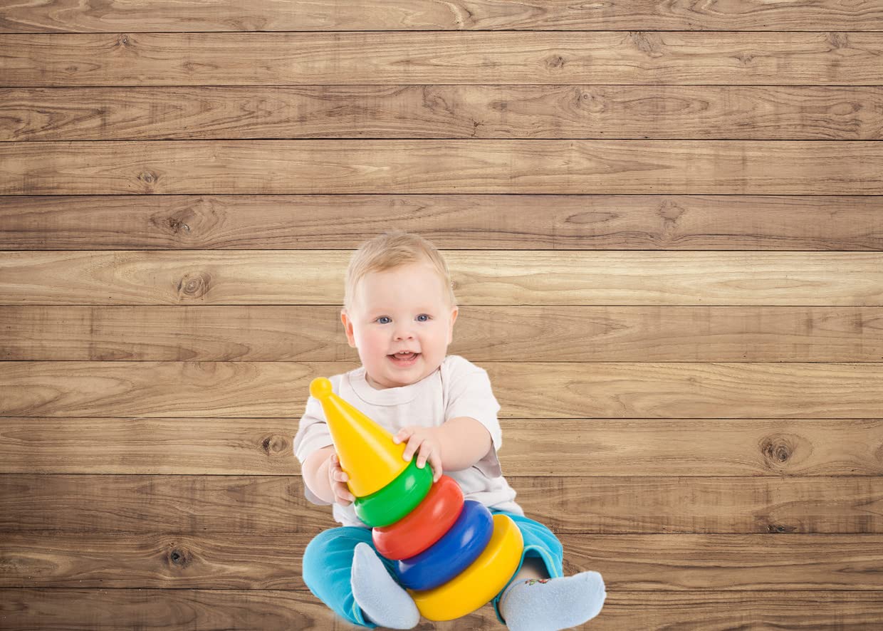 Lywygg 8X8Ft Wooden Backdrop Baby Shower Backdrops Party Decorations Backdrops Props For Studio For Photographers Retro Wood Wal