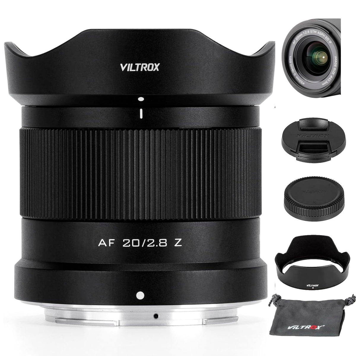 VILTROX 20mm F2.8 f/2.8 Z-Mount Lens, Full Frame Wide Angle Prime Auto Focus Lens for Nikon Z-Mount Cameras ZF Z8 Z9 Z6 Z7 Z6II Z7II Z5 Z5II ZFC Z30