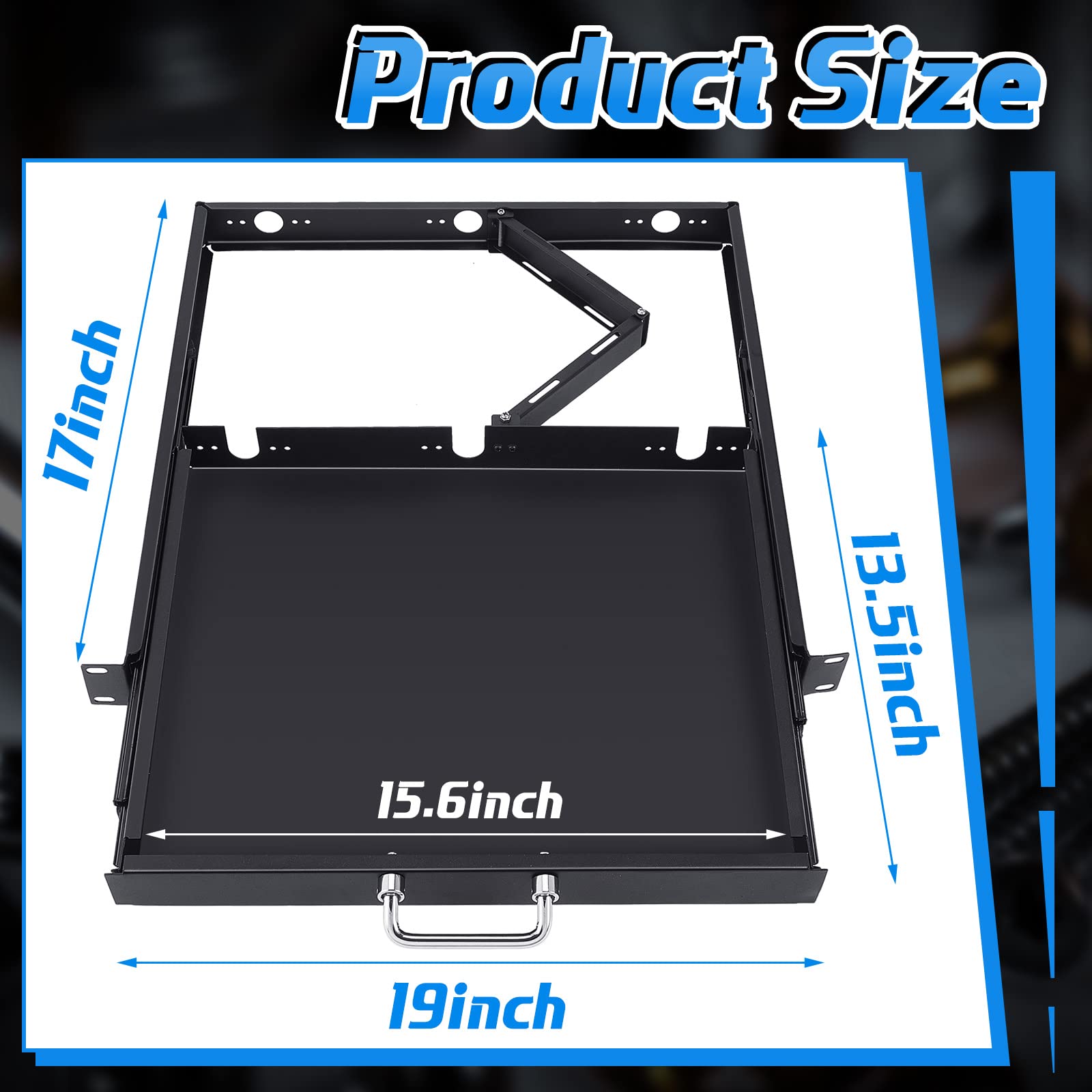 1U Rack Mount Sliding Keyboard Tray Cantilever Network Equipment Racks 19 Inch Cabinet Drawer Sliding Shelf For Server Data Musi