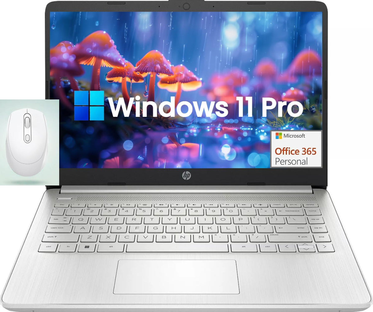 Hp 14'' Laptops For Business And Student - Windows 11 Pro, Quad-Core Intel Pentium Silver Processor, 32Gb Ram, 2Tb Ssd, 1 Year M