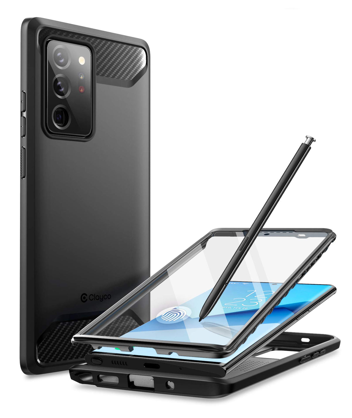 Clayco Xenon Series Designed For Samsung Galaxy Note 20 Ultra Case, Built-In Screen Protector] Full-Body Rugged Cover Compatible