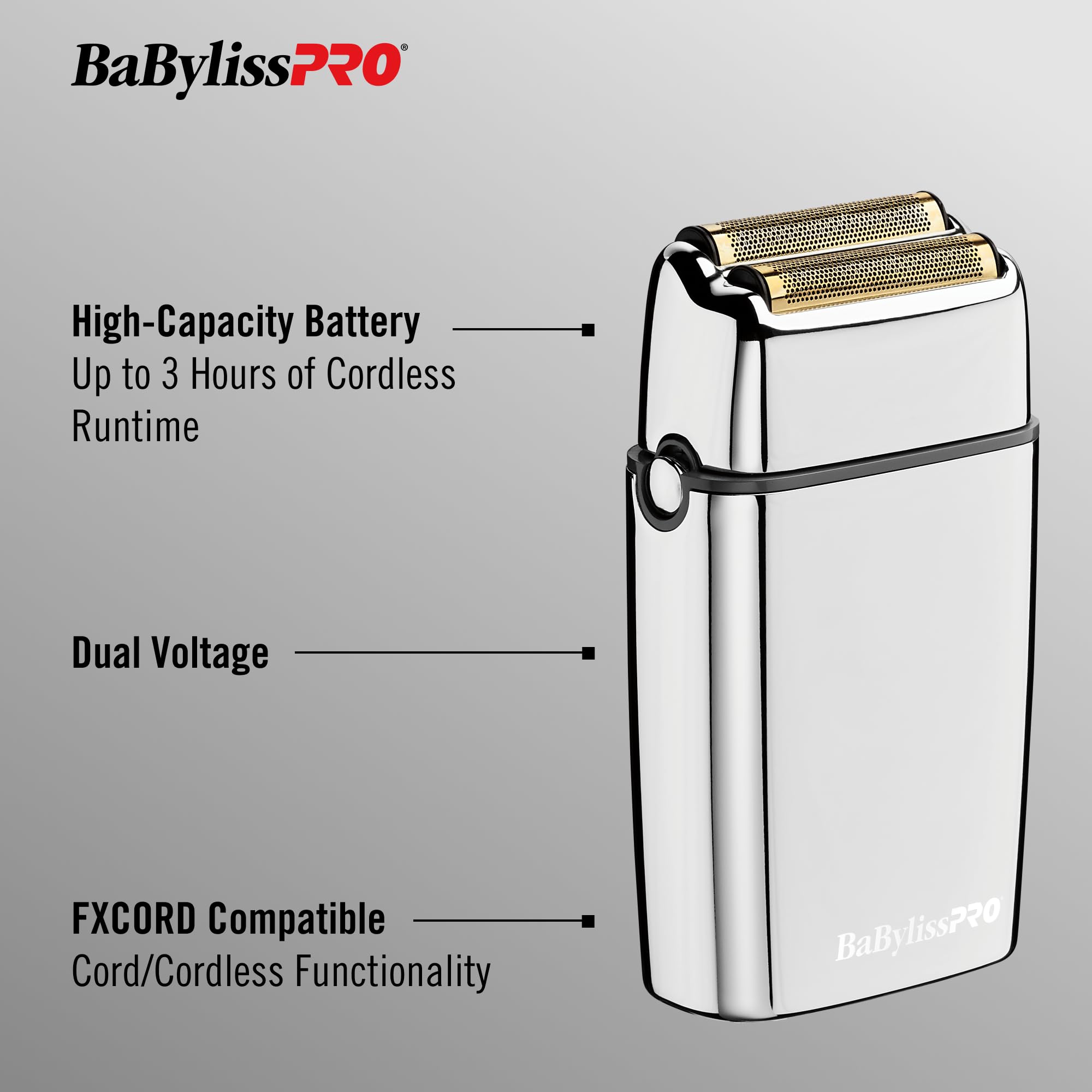 Babylisspro Baberology Double Foil Shaver Fxfs2G Goldfx Professional Electric Shaver