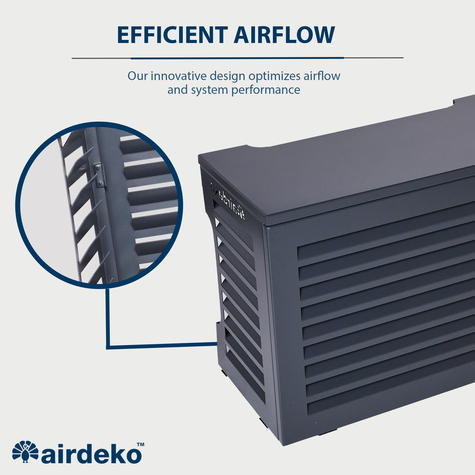 Airdeko'S Mini Split Ac Cover For Outside Units Sturdy Aluminum, Optimal Performance & Protection Of Mini Split System Outdoor C