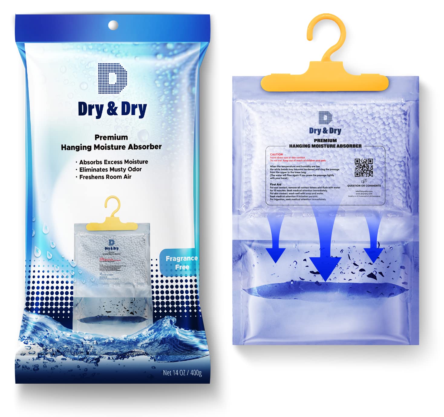 Dry & Dry 4 Pack[7 Oz] Premium Moisture Absorbers Dehumidifiers For Home Dehumidifier For Basement Dehumdifiers For Bedroom Smal