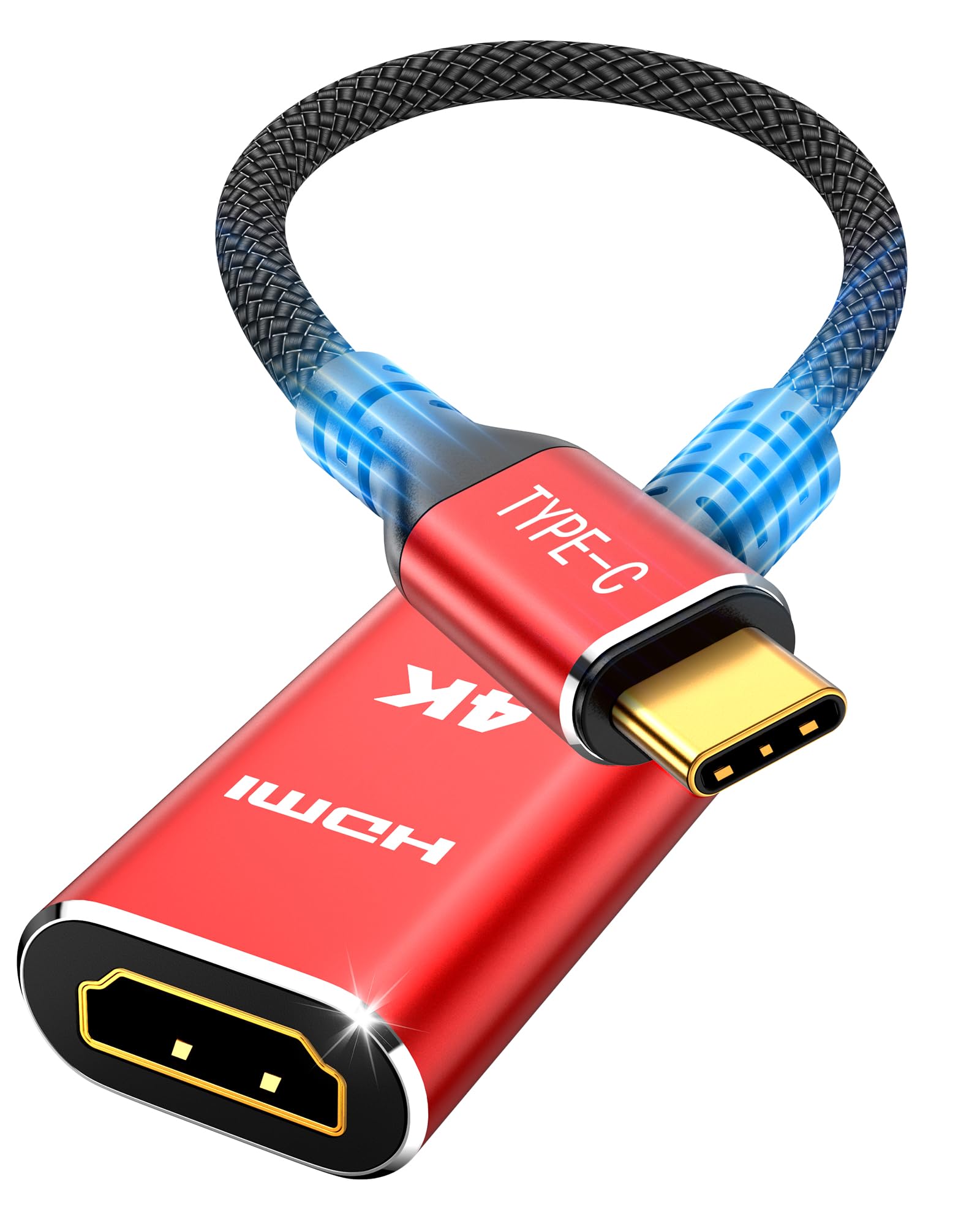 Highwings Usb C To Hdmi Adapter 4K, High Speed Usb Type C To Hdmi Adaptor, [Thunderbolt 3/4 Compatible] With Iphone 15 Pro/Max,