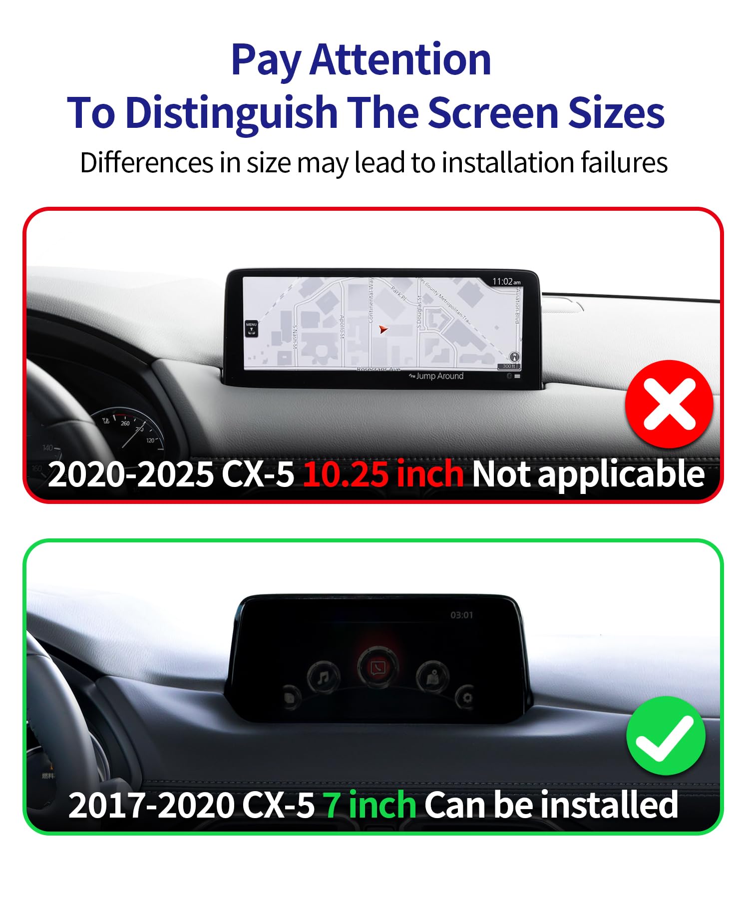 Masergogo Car Phone Holder For 2017-2020 Mazda Cx-5, 360 Rotation, 7 Inch Screen Fixed Clip, Auto Accessories Navigation Bracket