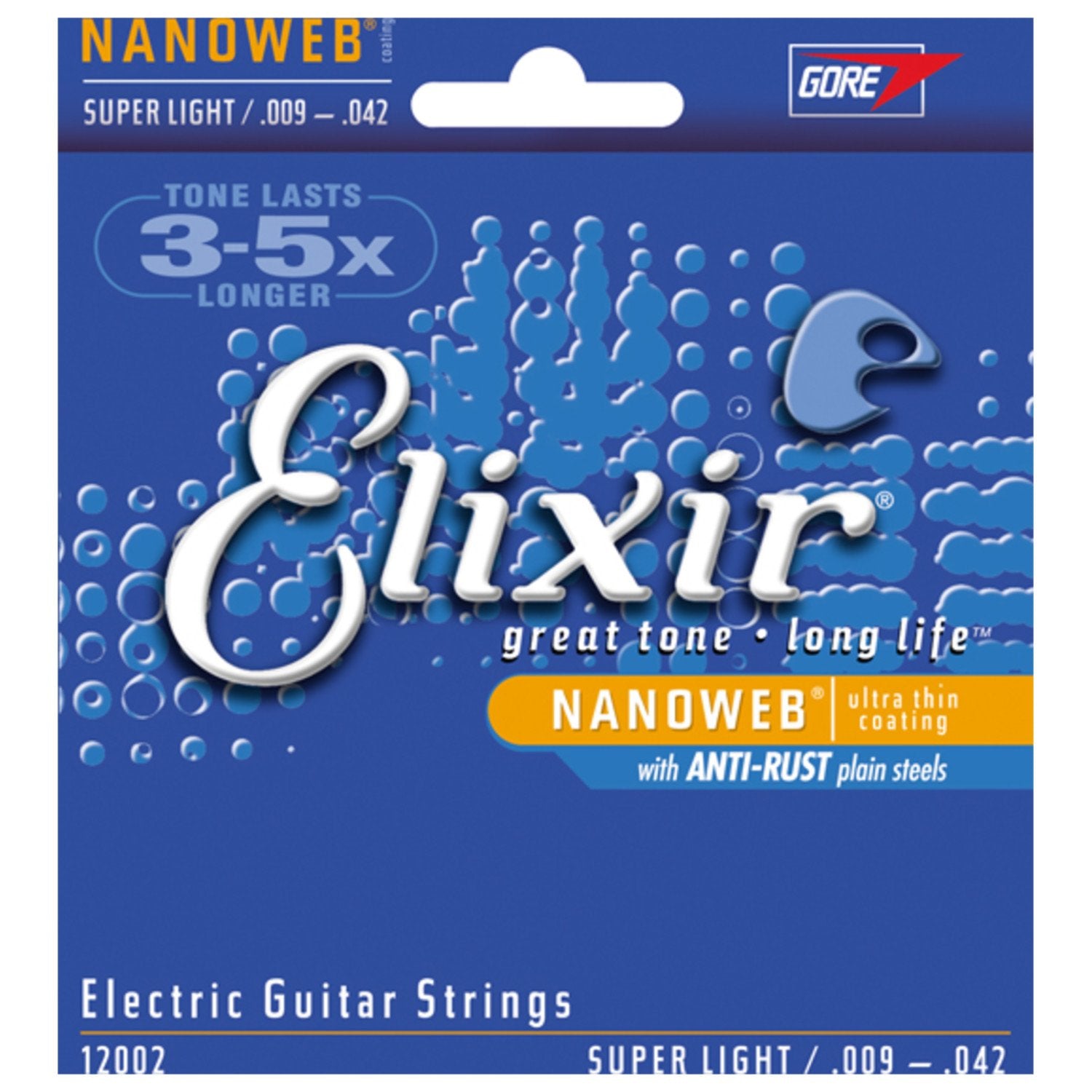 3 Sets Of Elixir 12002 Super Light Electric Strings (9 42) (Nanoweb)