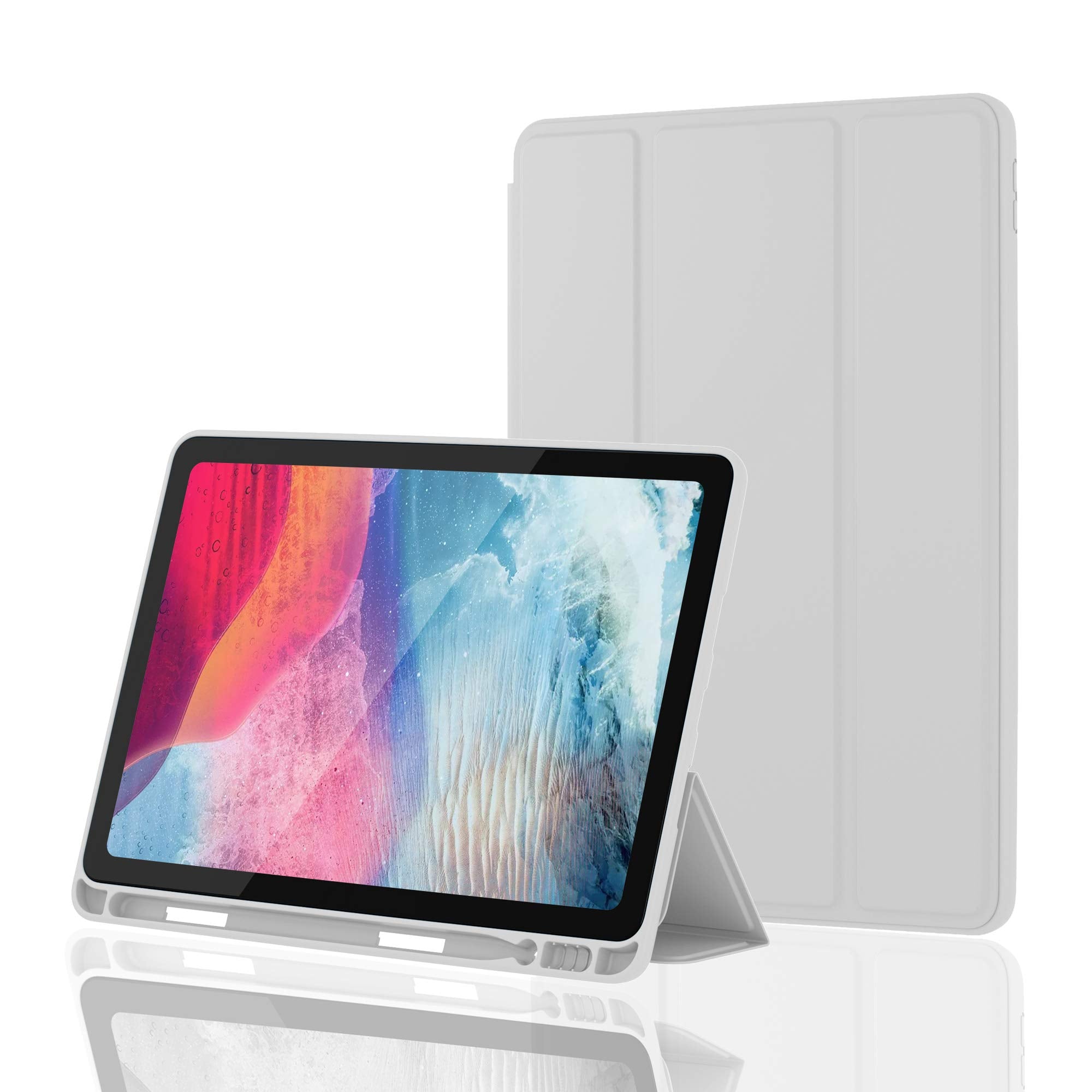 Case For Ipad Air 3 Case 2019 With Pencil Holder Ultra Slim Soft Tpu Back Cover With Auto Sleep/Wake Full Body Protective Smart