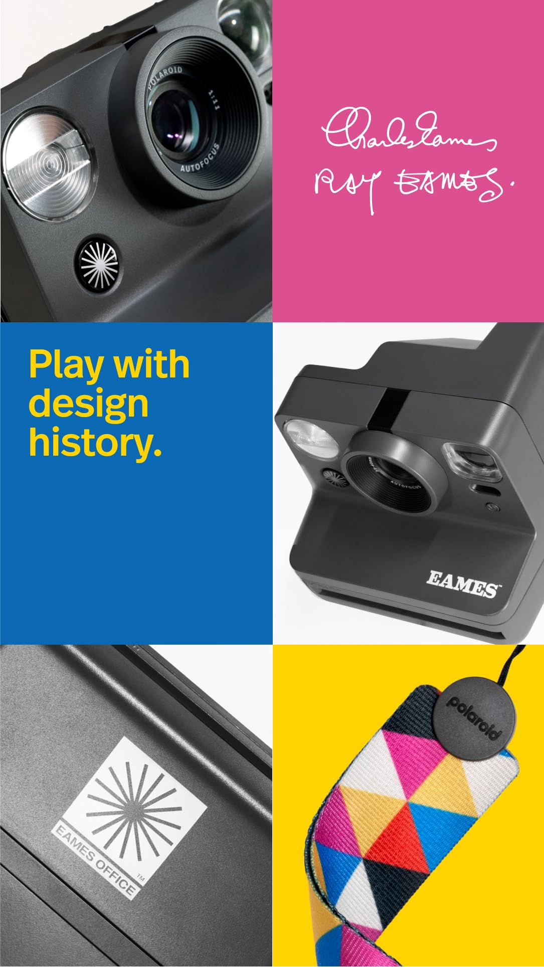 Polaroid Now 2Nd Generation I Type Instant Film Camera   Eames Edition (9135)