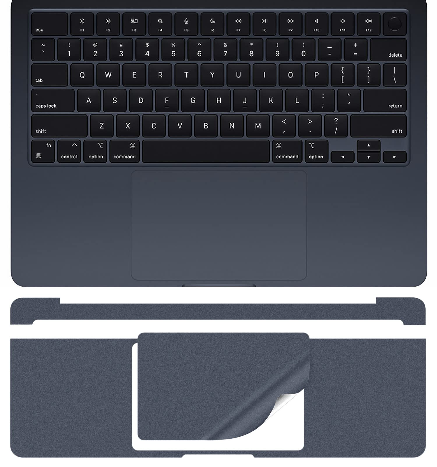 Casebuy Full Body Palm Rest Protector(3 In 1) For 2024 2022 Macbook Air M2 M3 13.6'' A2681 A3113 Anti Scratch Keyboard Protectiv